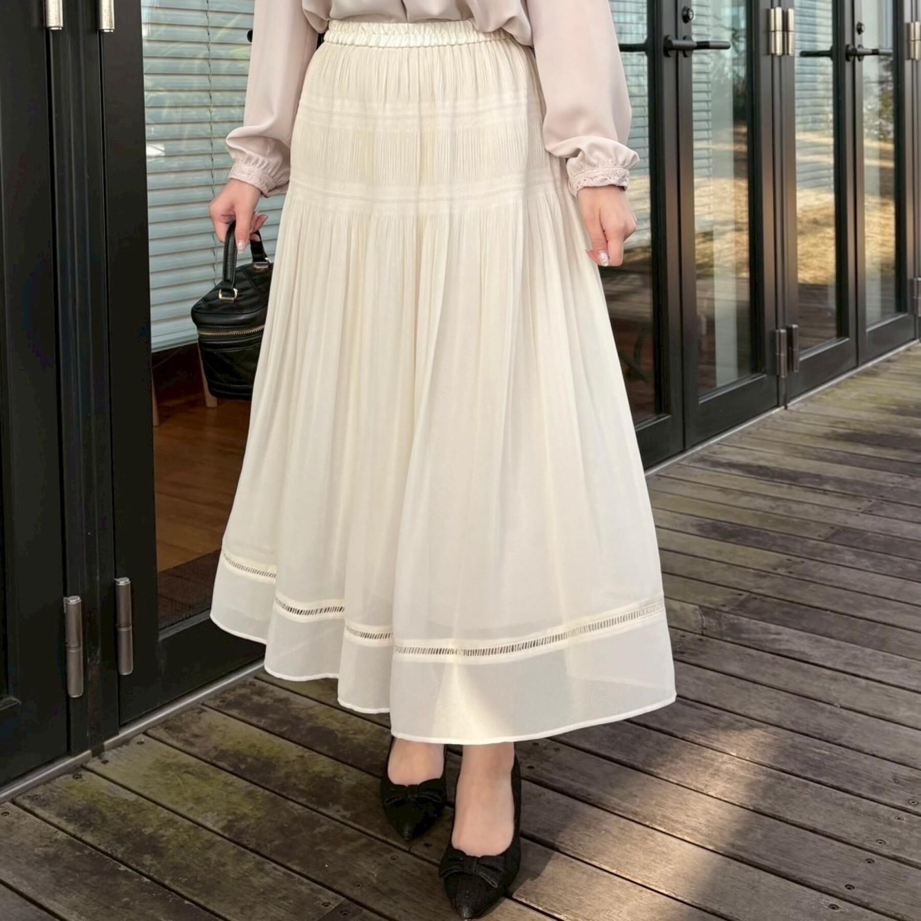 Couture broach「【ハレの日・通勤】マジョリカプリーツスカート」|スカート|