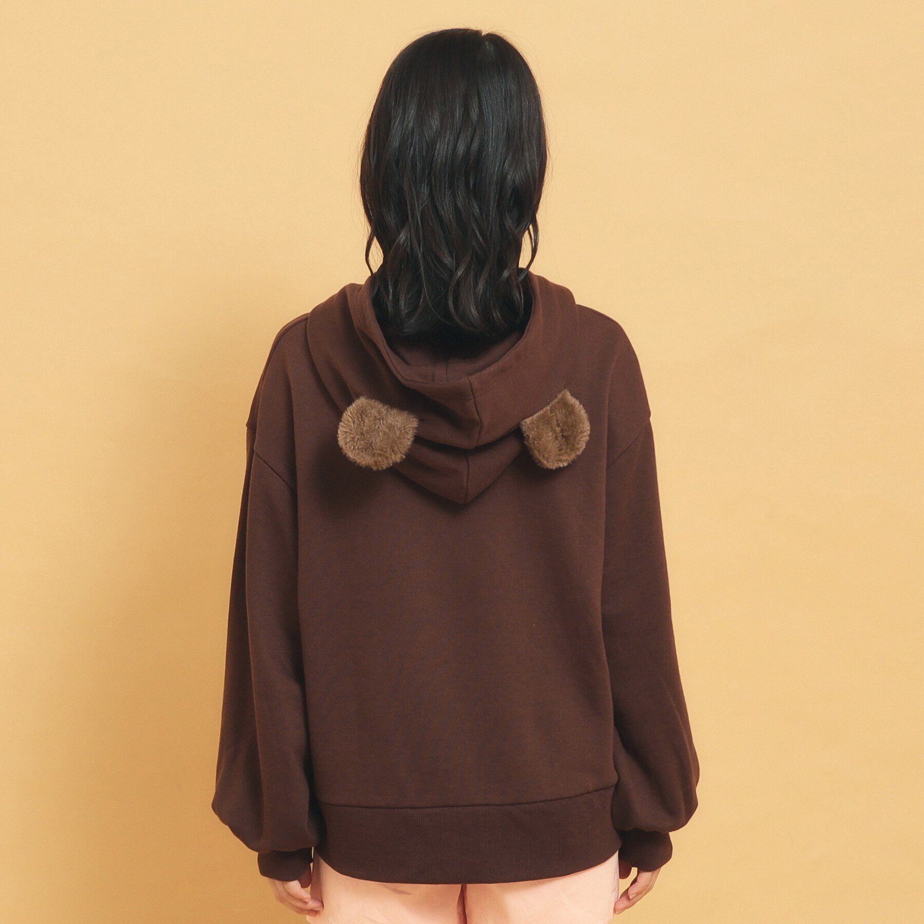 PINK-latte「あざとかわいい！クマ耳フーディ裏毛」|その他|