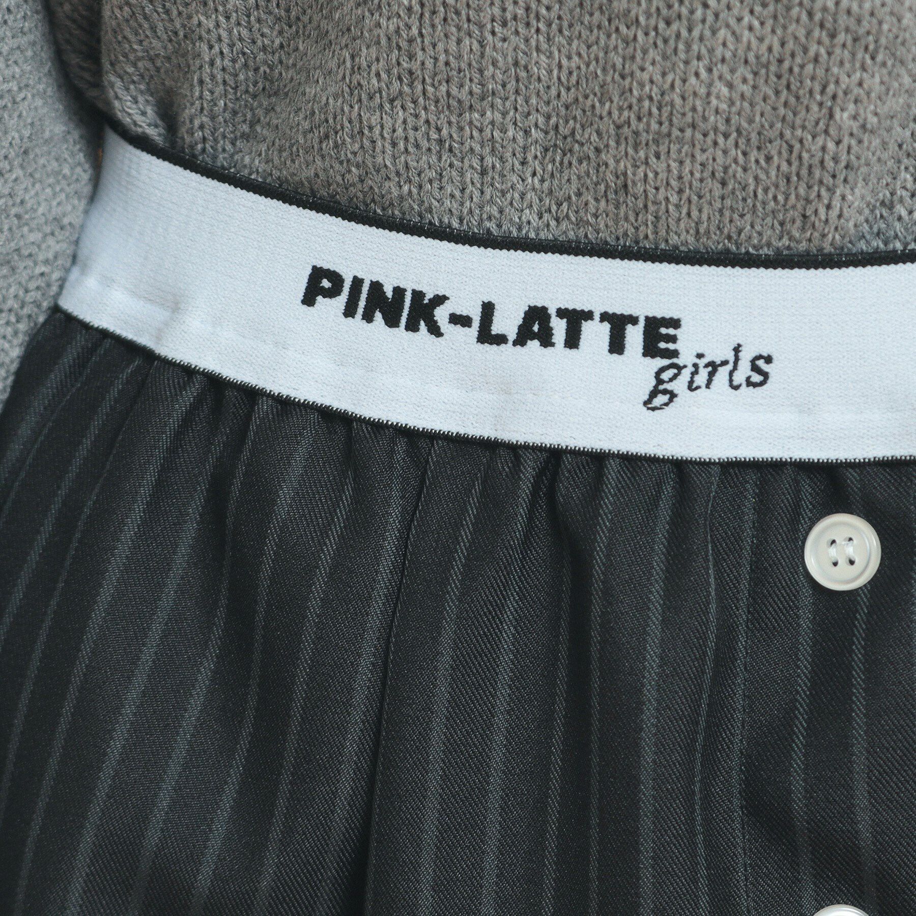 PINK-latte「【インナー付き】ストライプシャツスカート」|スカート|