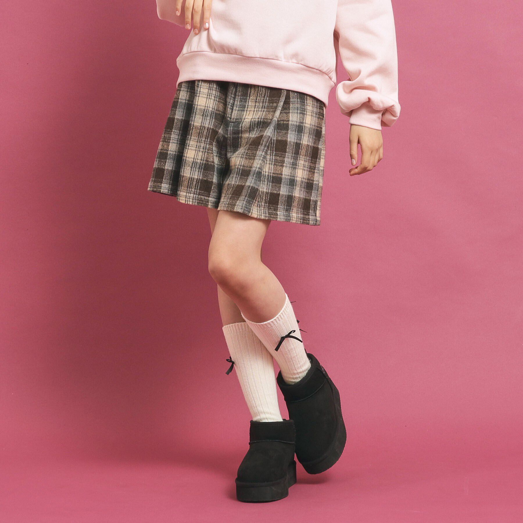 PINK-latte「シャギーショートパンツ」|キュロット|