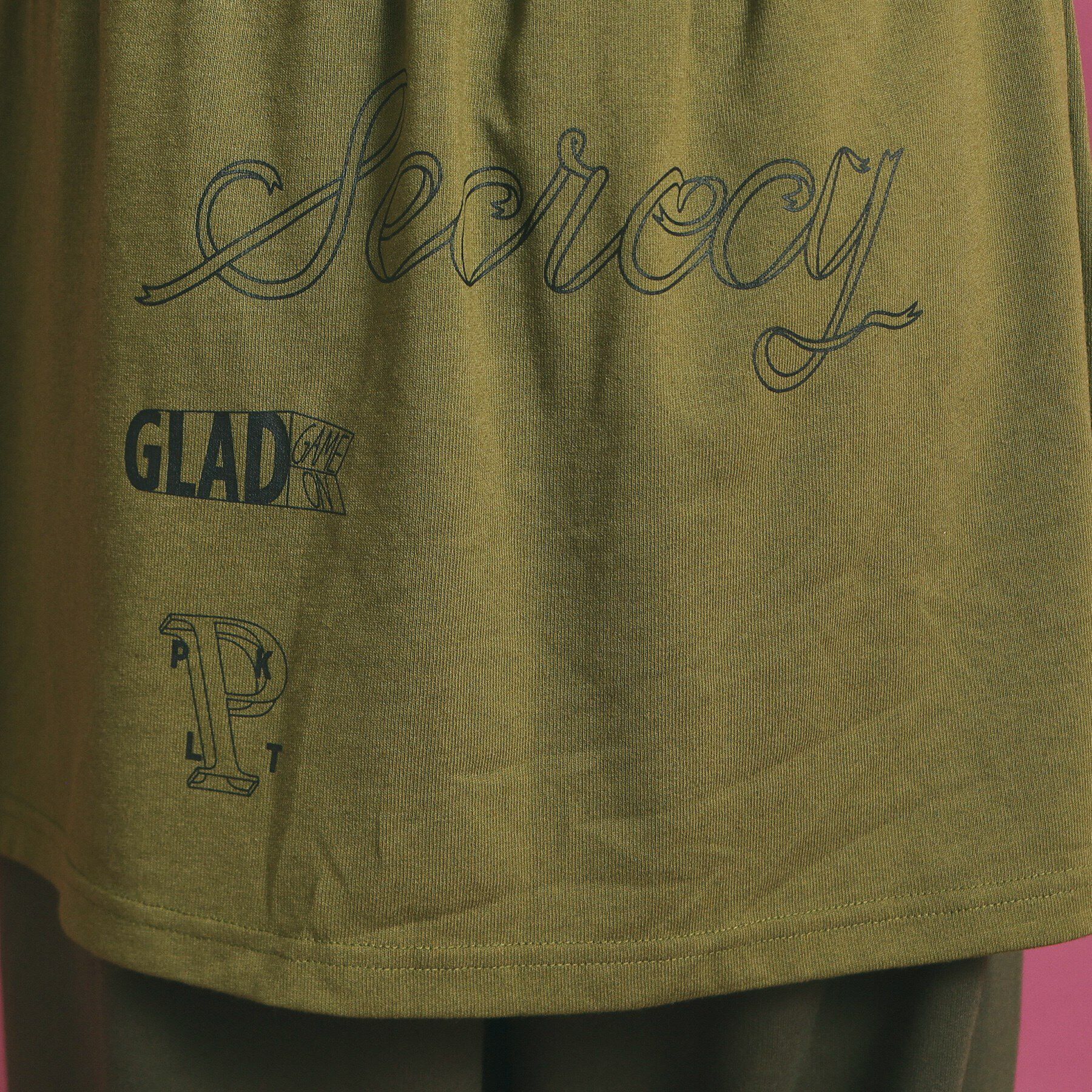 PINK-latte「バックプリントスカート付レイヤードパンツ」|その他|