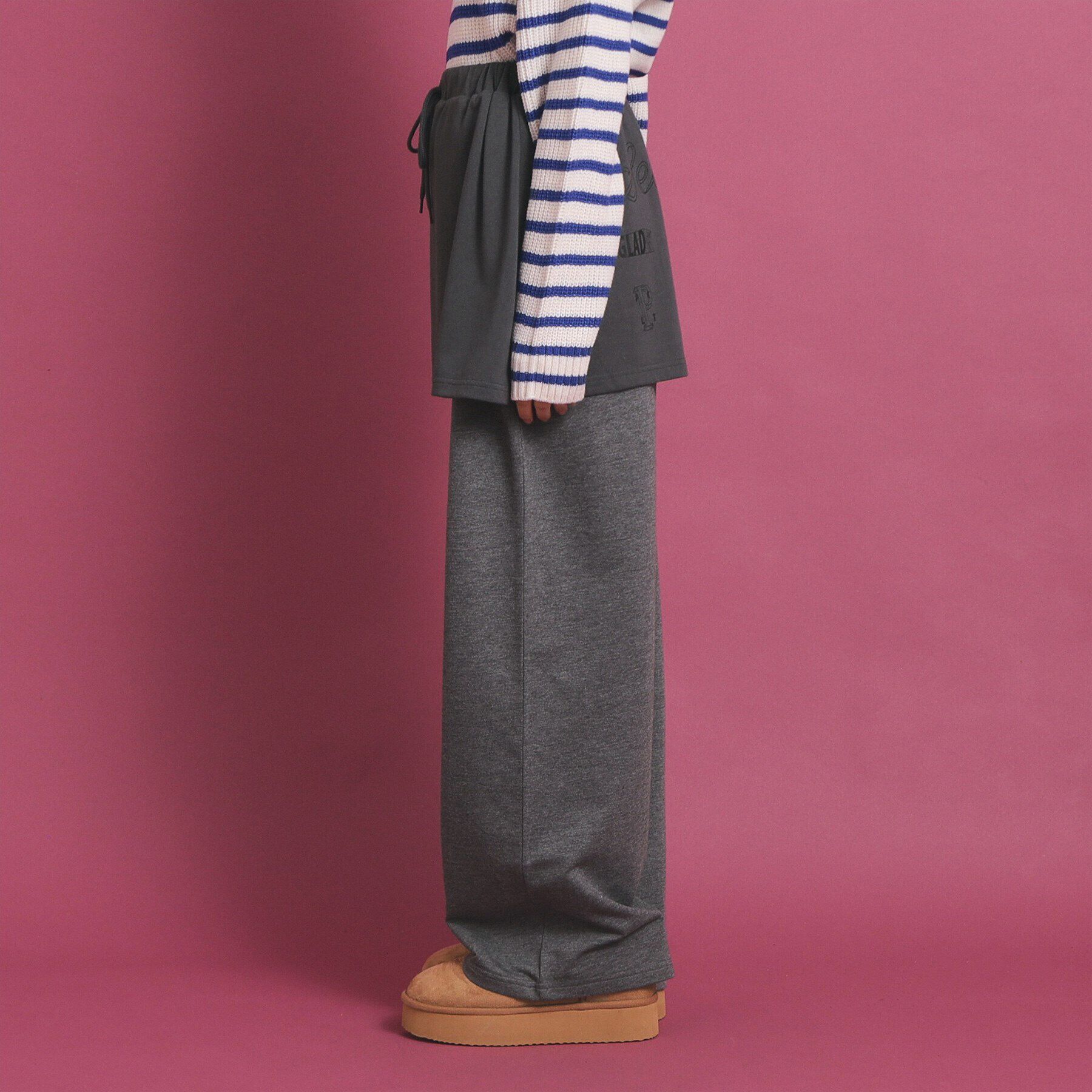 PINK-latte「バックプリントスカート付レイヤードパンツ」|その他|