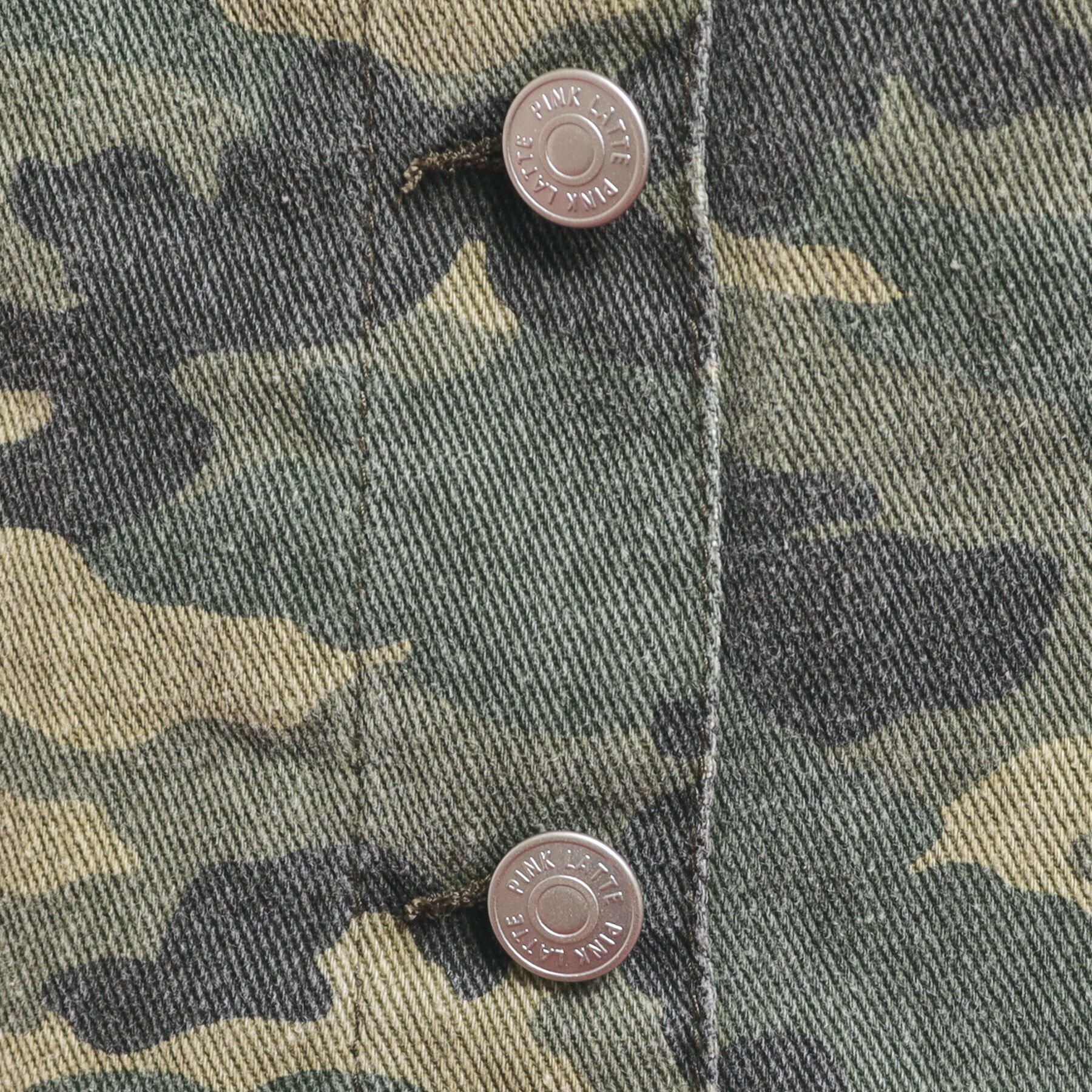 PINK-latte「フロントボタン台形デニムスカート」|スカート|