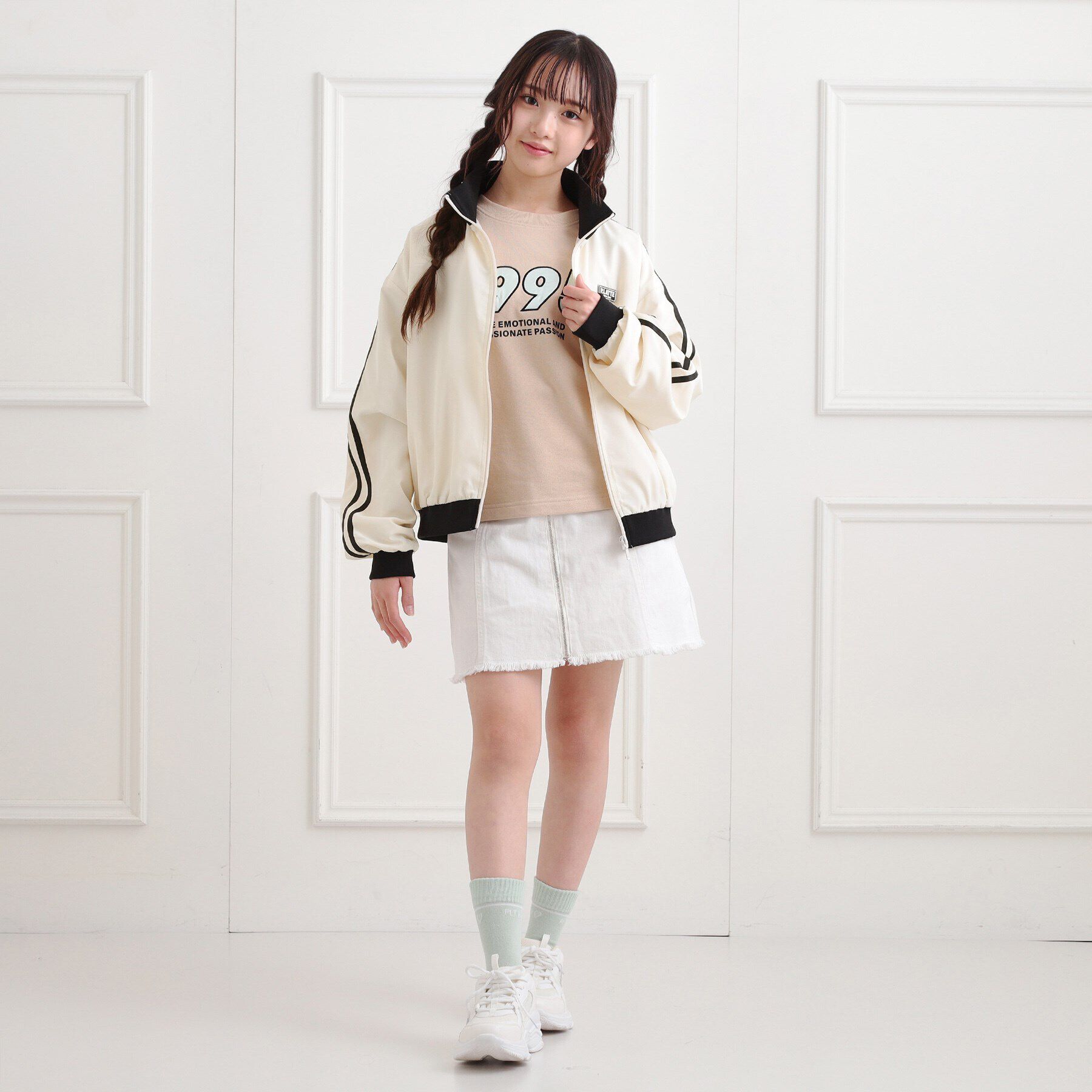 PINK-latte「トラックジャケット」|ブルゾン・スタジャン|