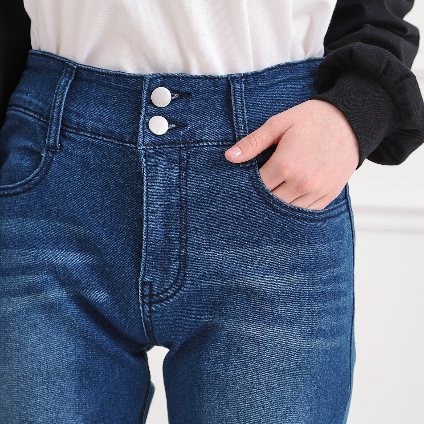 PINK-latte「セミフレアデニムパンツ」|その他|