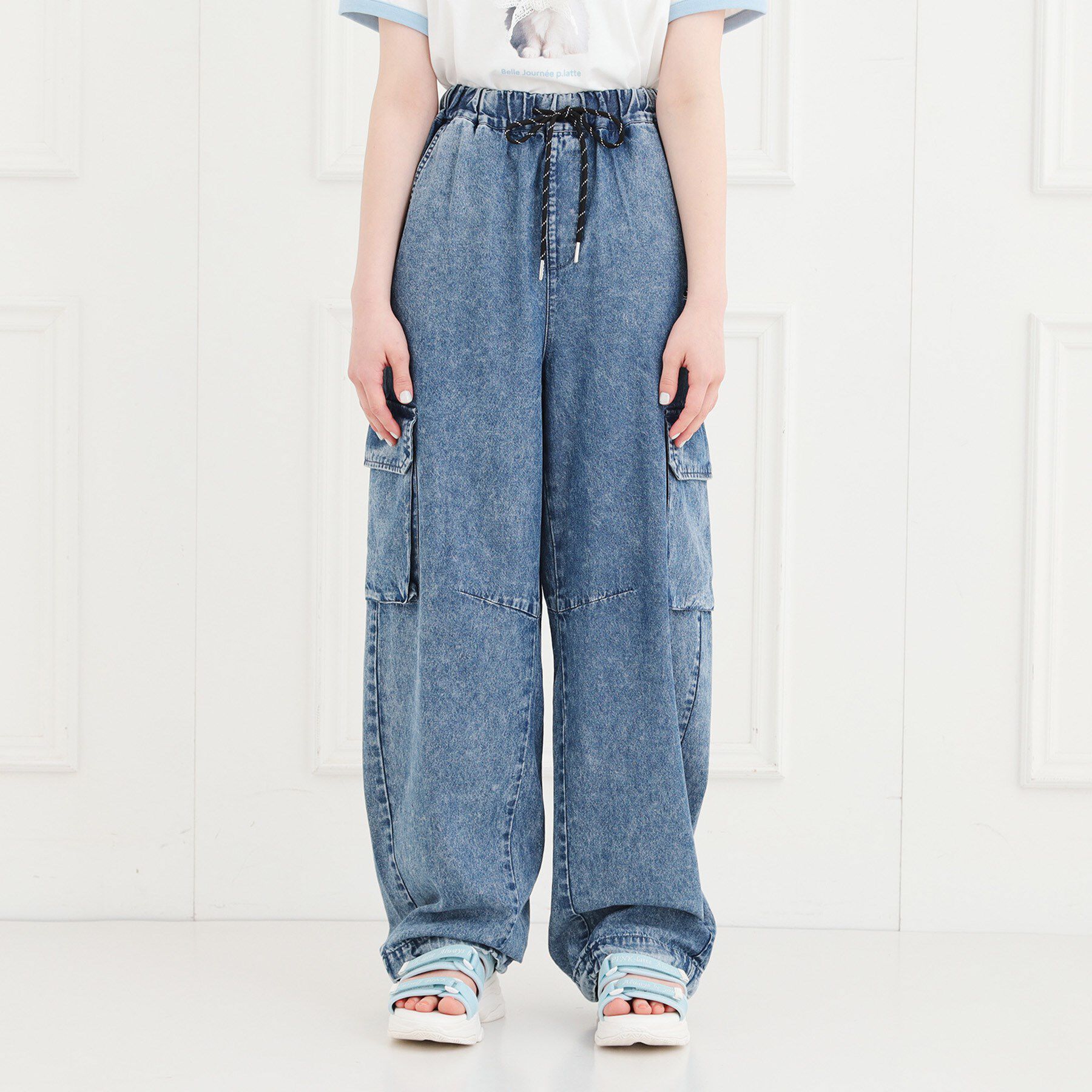 PINK-latte「デニムバレルカーゴパンツ」|その他|