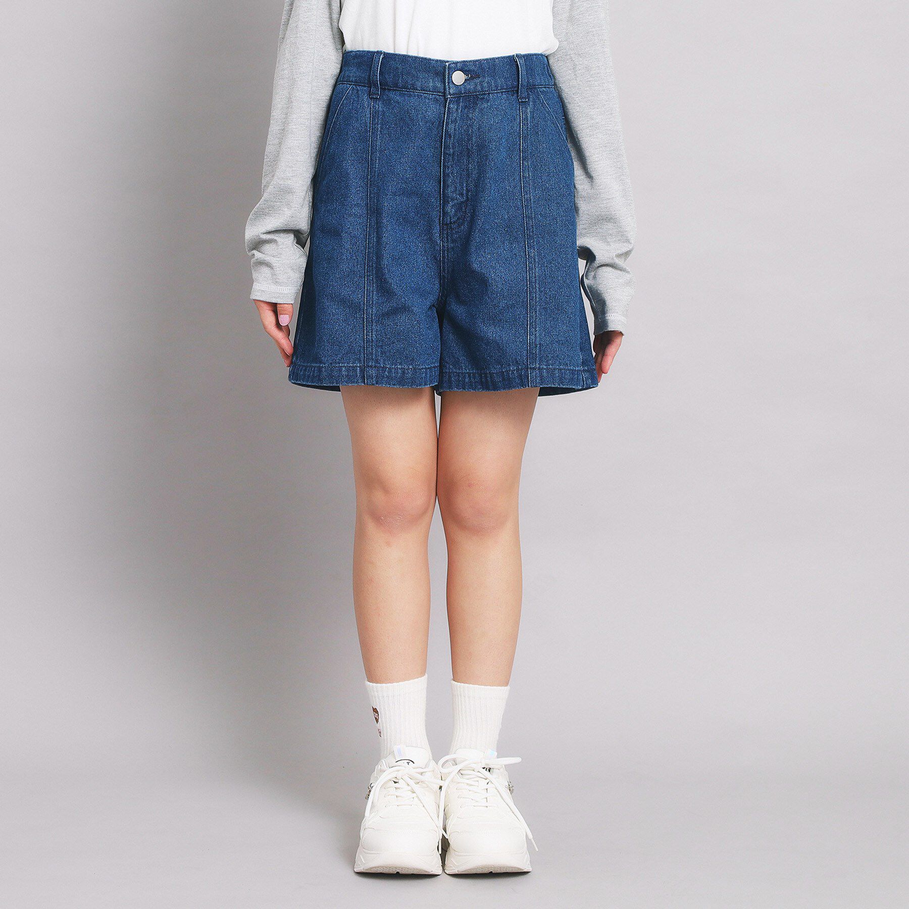 PINK-latte「ハイウエストショートパンツ」|キュロット|