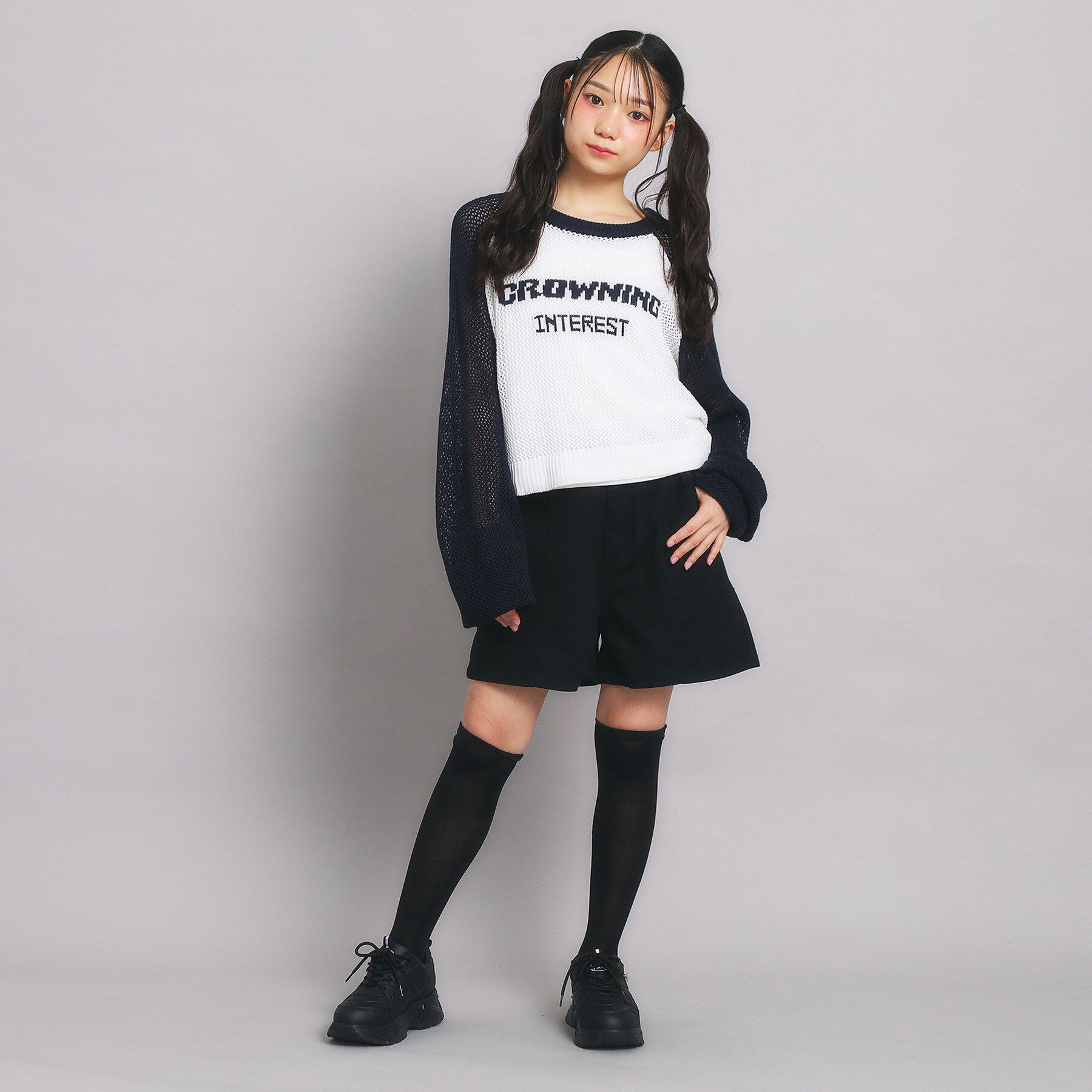 PINK-latte「ハイウエストショートパンツ」|キュロット|