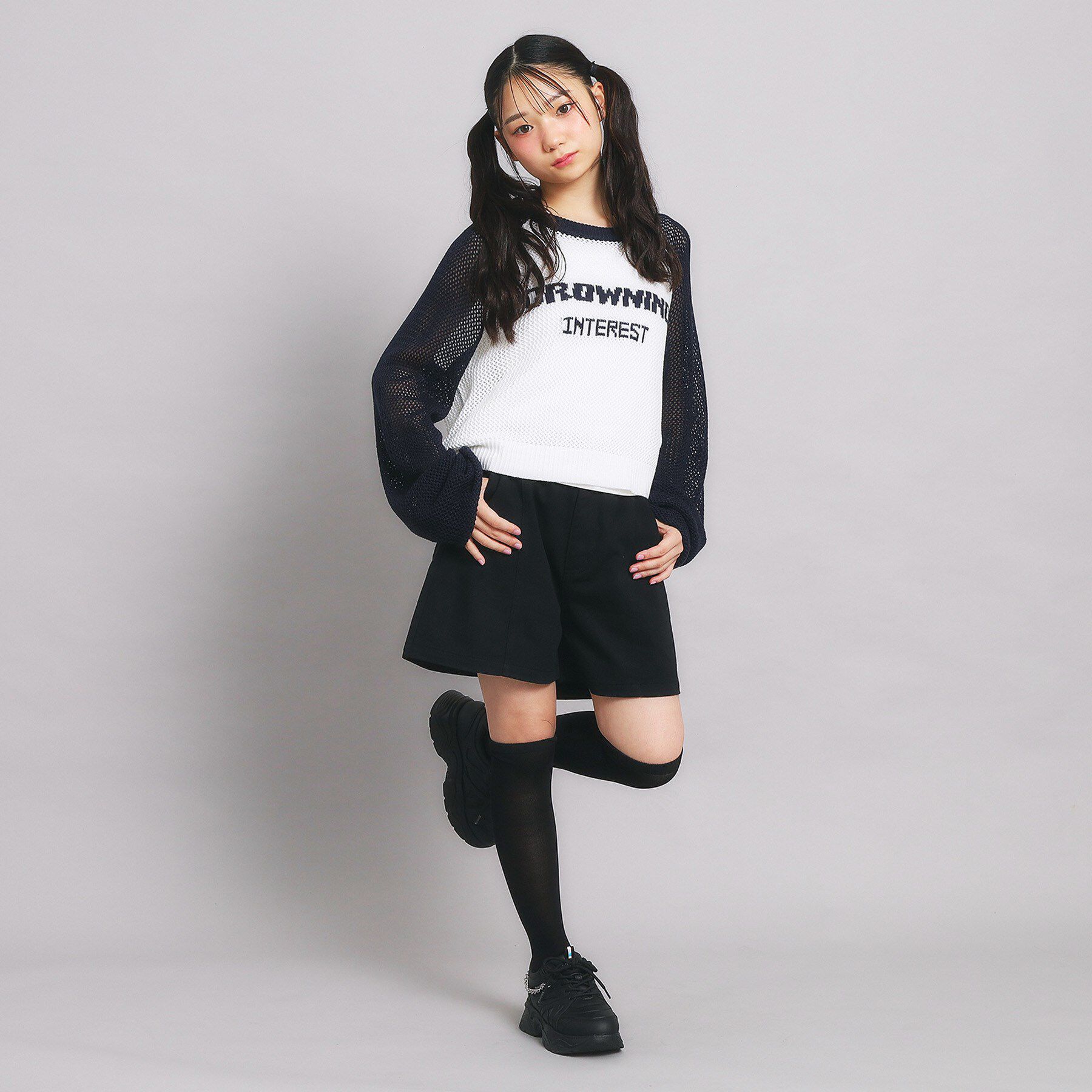 PINK-latte「ハイウエストショートパンツ」|キュロット|