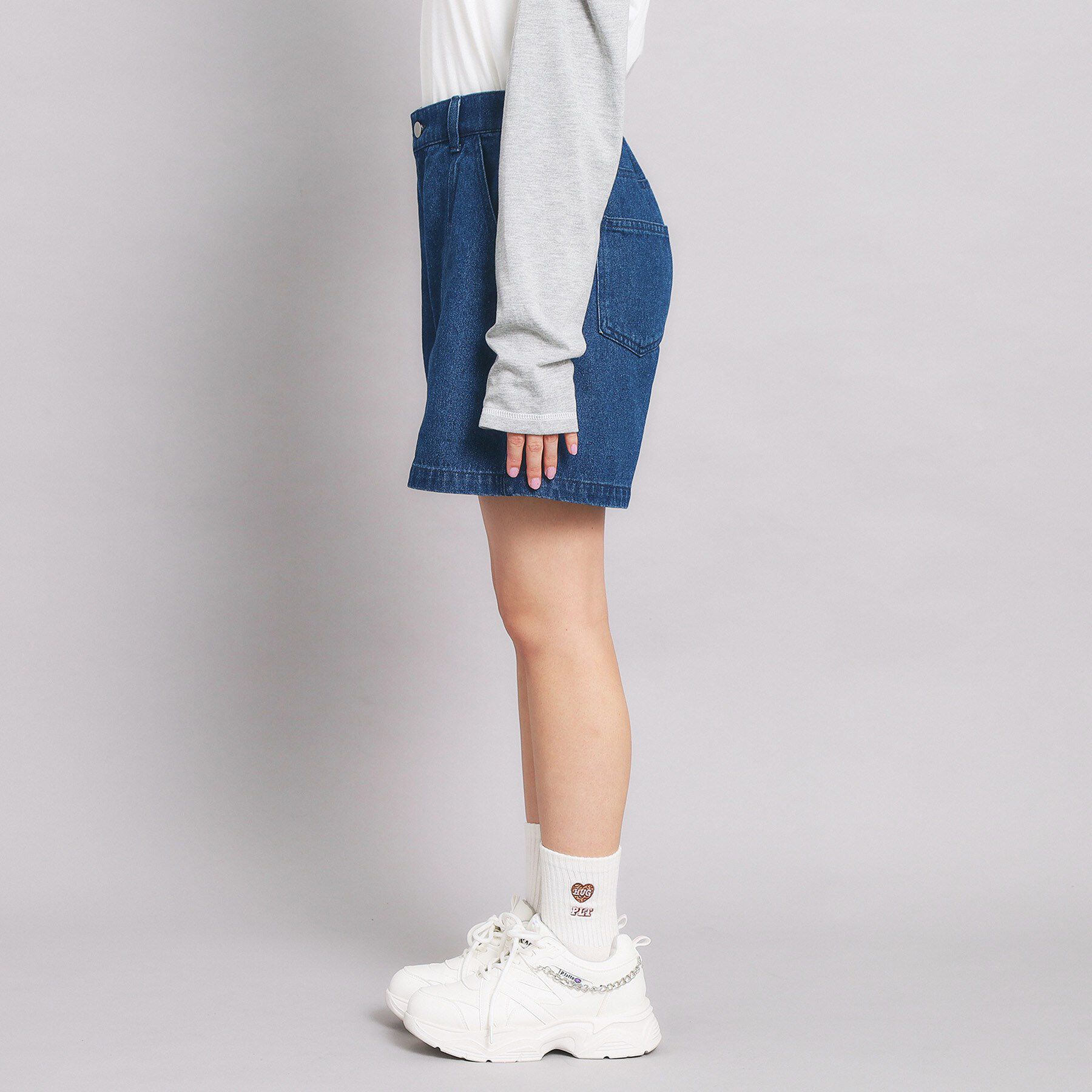 PINK-latte「ハイウエストショートパンツ」|キュロット|