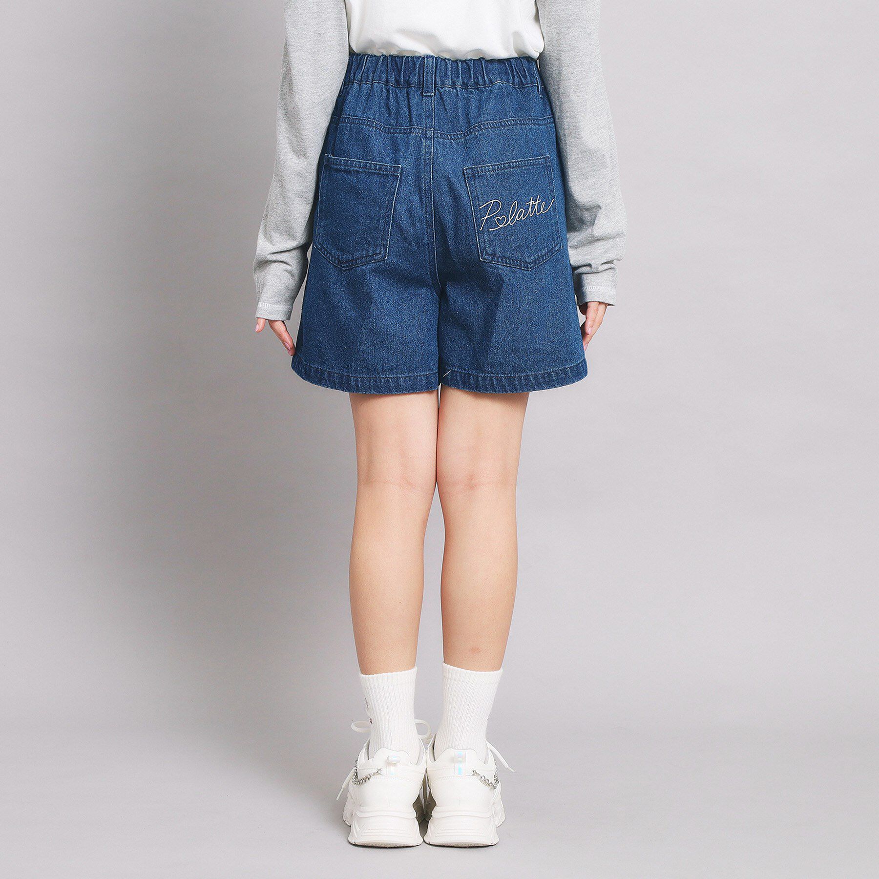 PINK-latte「ハイウエストショートパンツ」|キュロット|