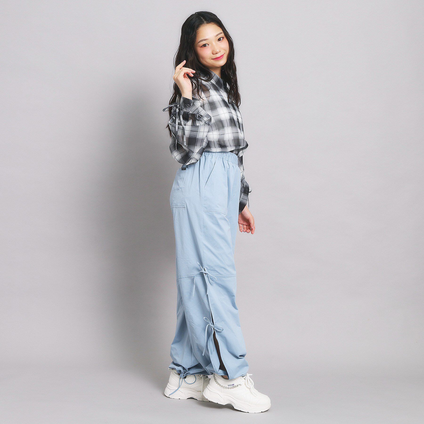 PINK-latte「【セットアイテム】ドロストチェック＋タンクセット」|その他|