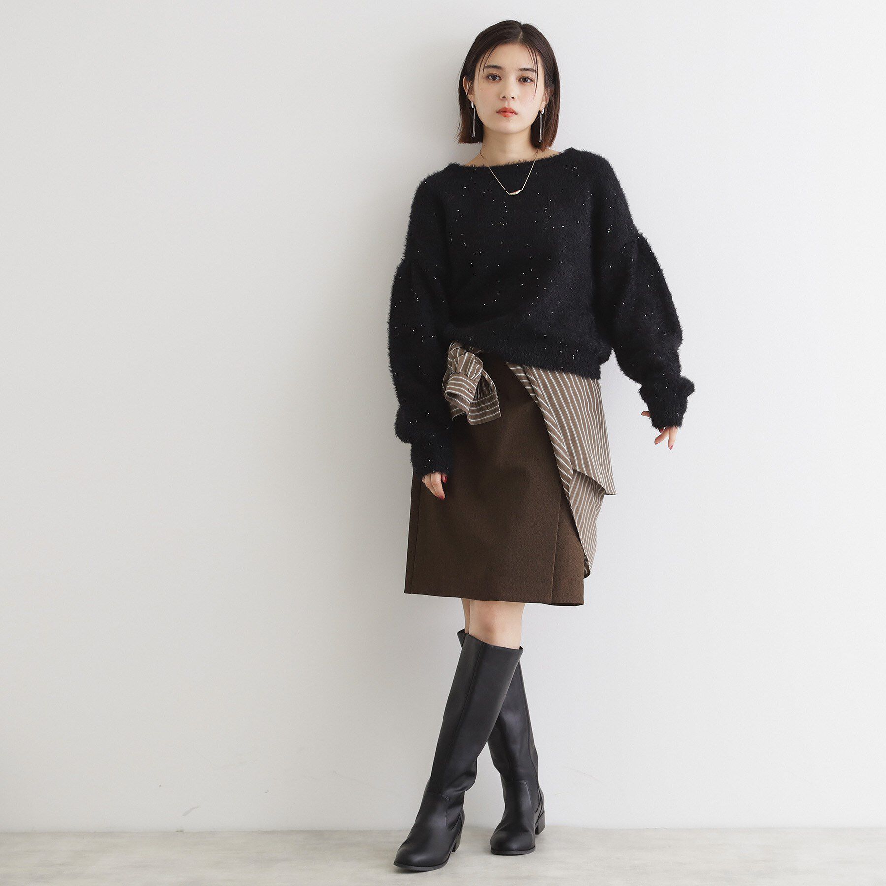 THE SHOP TK「【＠BAILA掲載】ラップ風ミニスカート」|スカート|