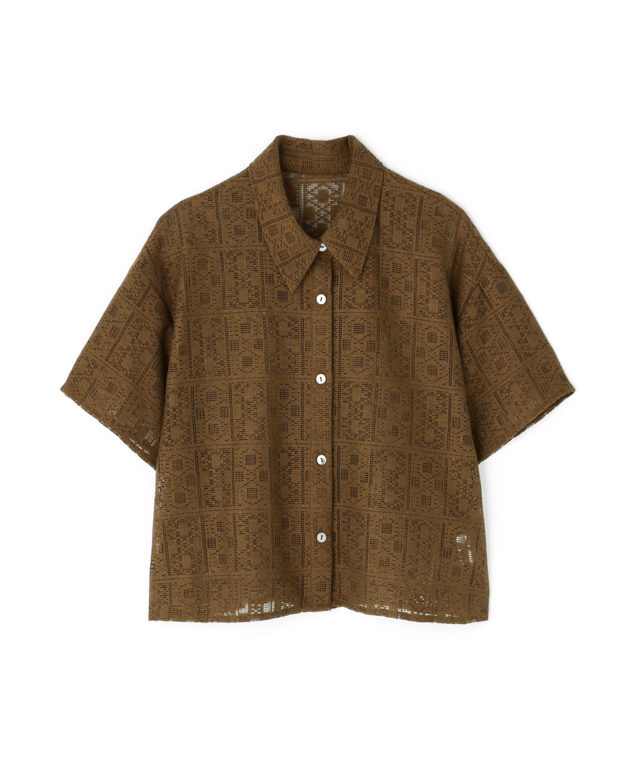  「クロップドレースシャツ」|シャツ・ブラウス|