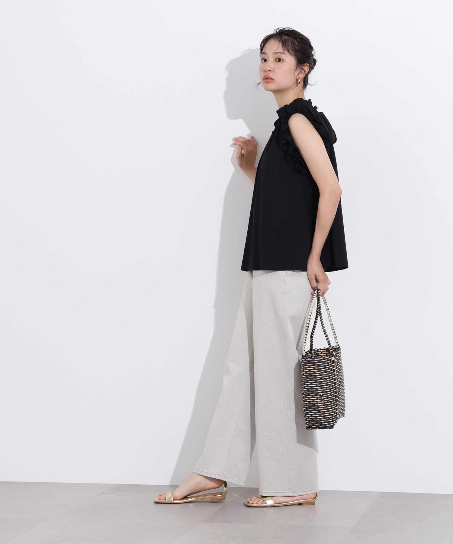  「フリルスリーブバックリボンブラウス」|シャツ・ブラウス|