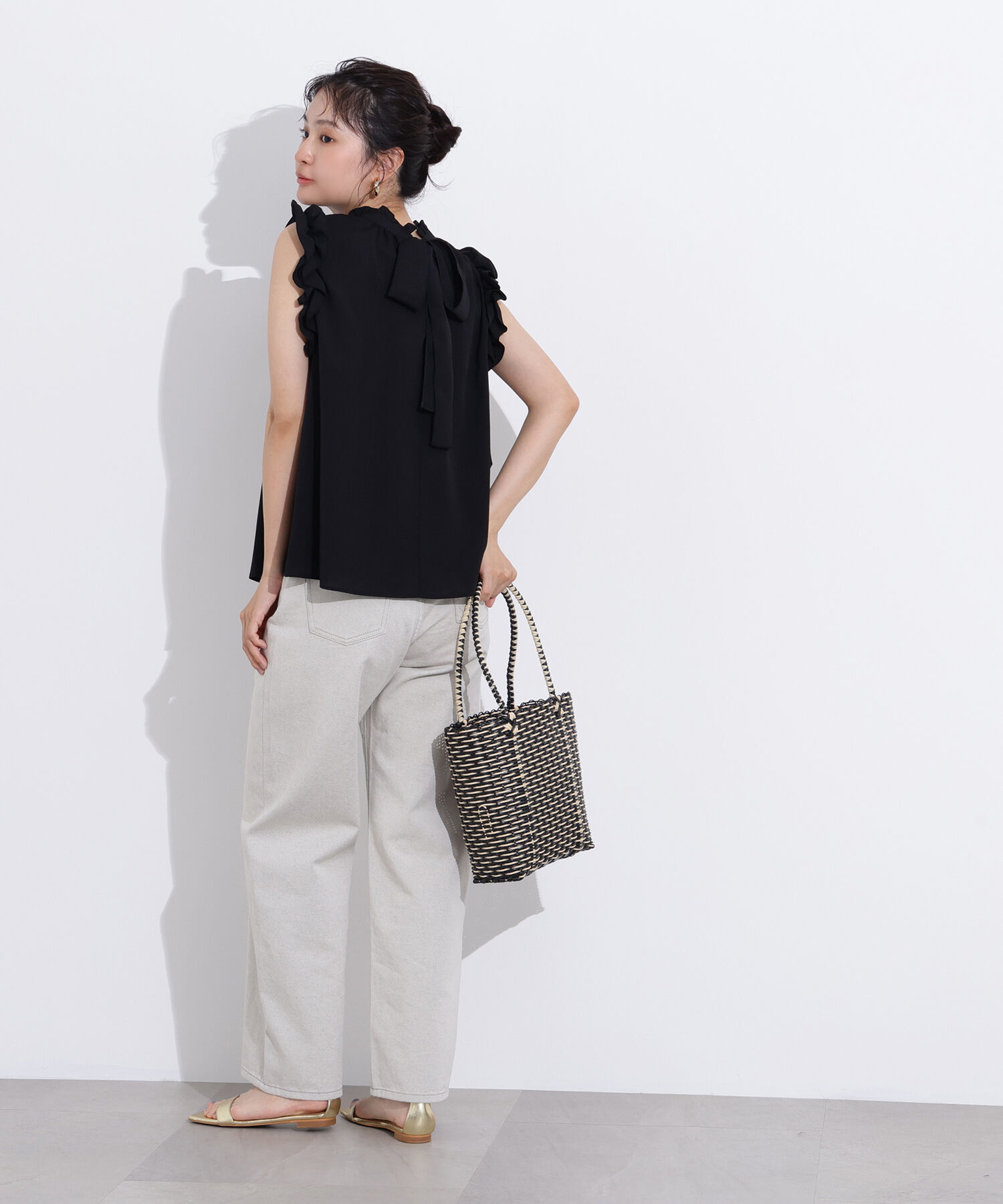  「フリルスリーブバックリボンブラウス」|シャツ・ブラウス|