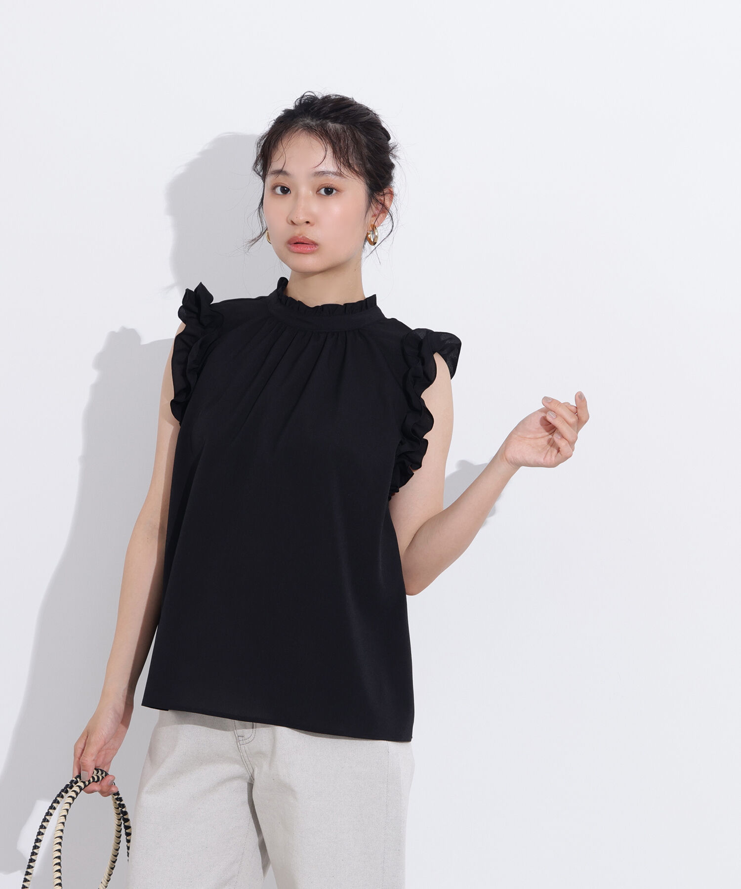  「フリルスリーブバックリボンブラウス」|シャツ・ブラウス|