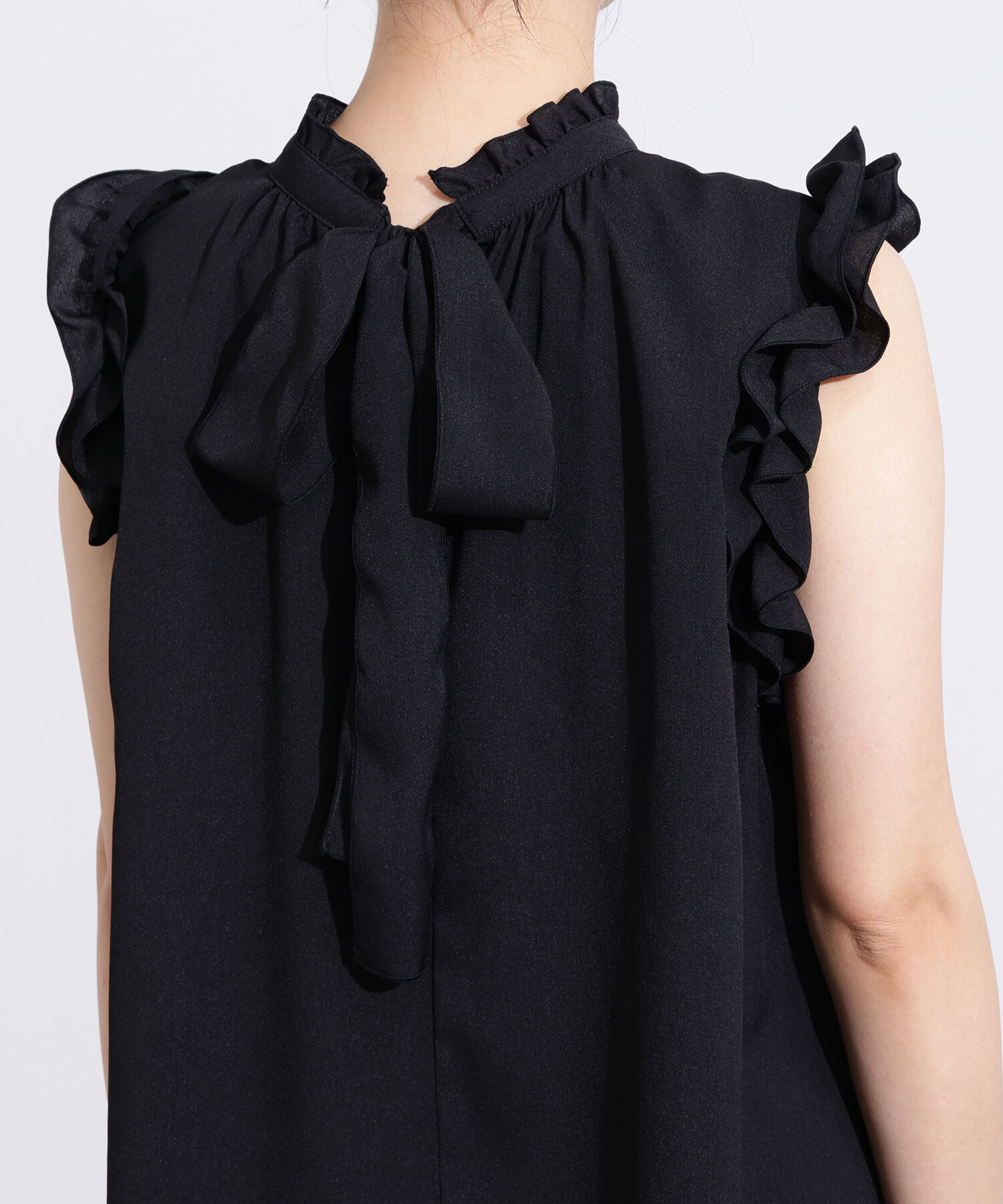  「フリルスリーブバックリボンブラウス」|シャツ・ブラウス|