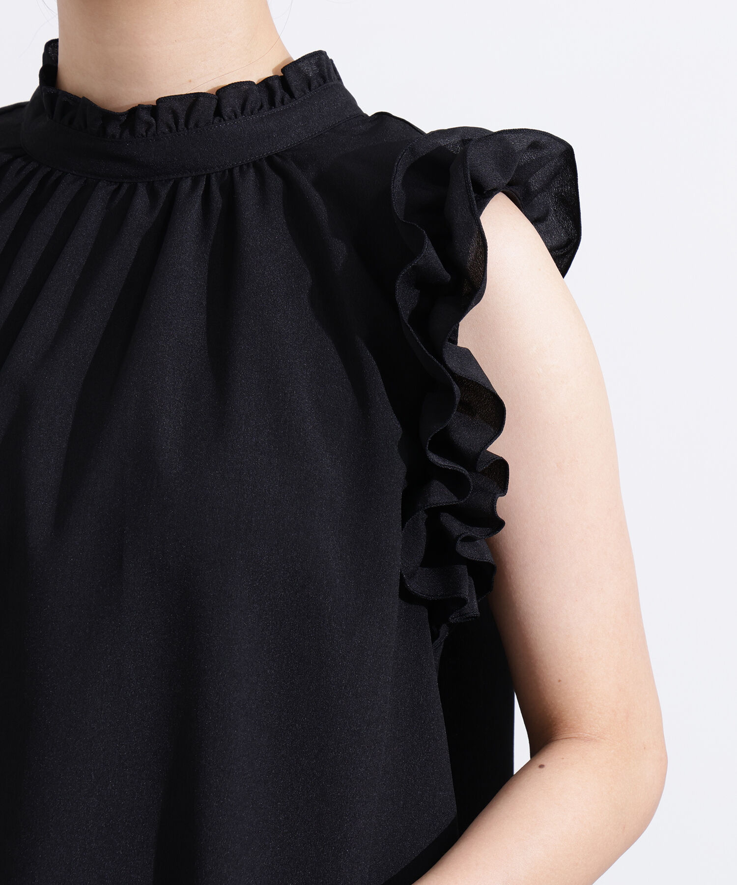  「フリルスリーブバックリボンブラウス」|シャツ・ブラウス|