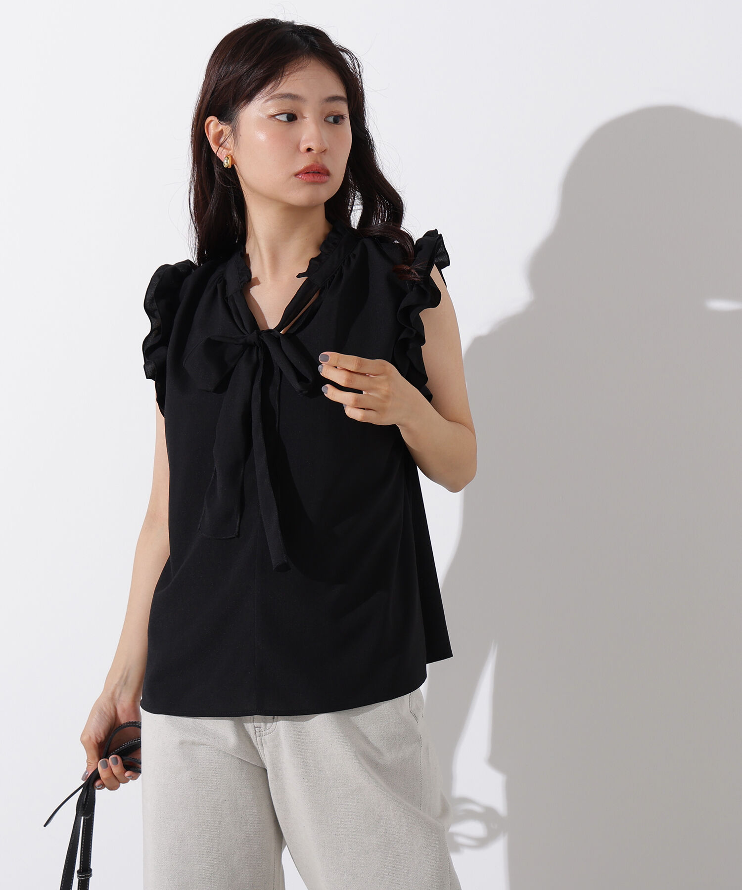  「フリルスリーブバックリボンブラウス」|シャツ・ブラウス|