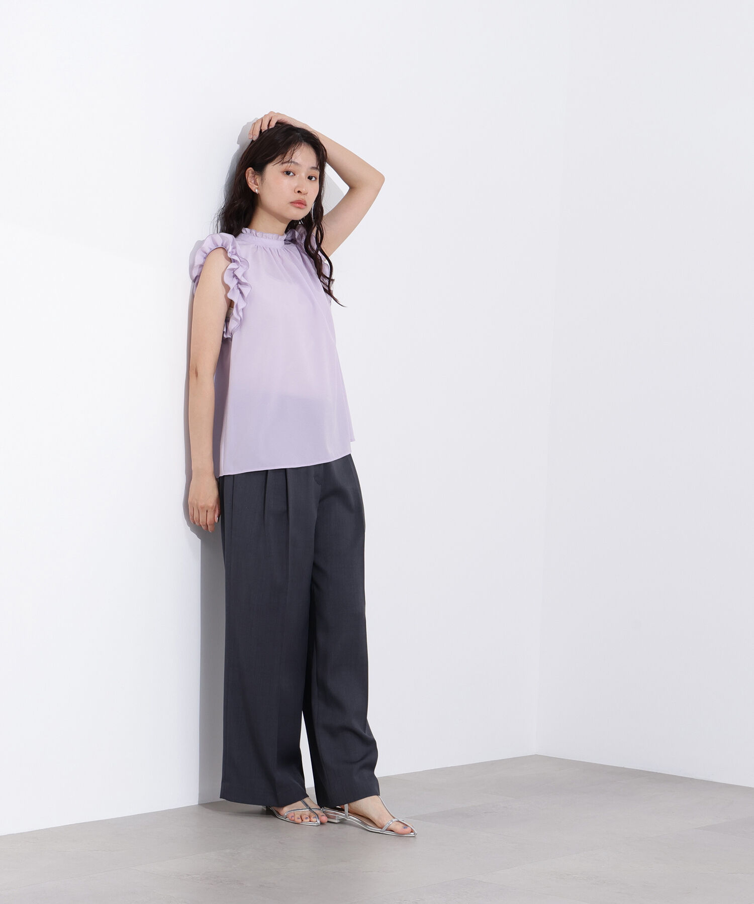  「フリルスリーブバックリボンブラウス」|シャツ・ブラウス|