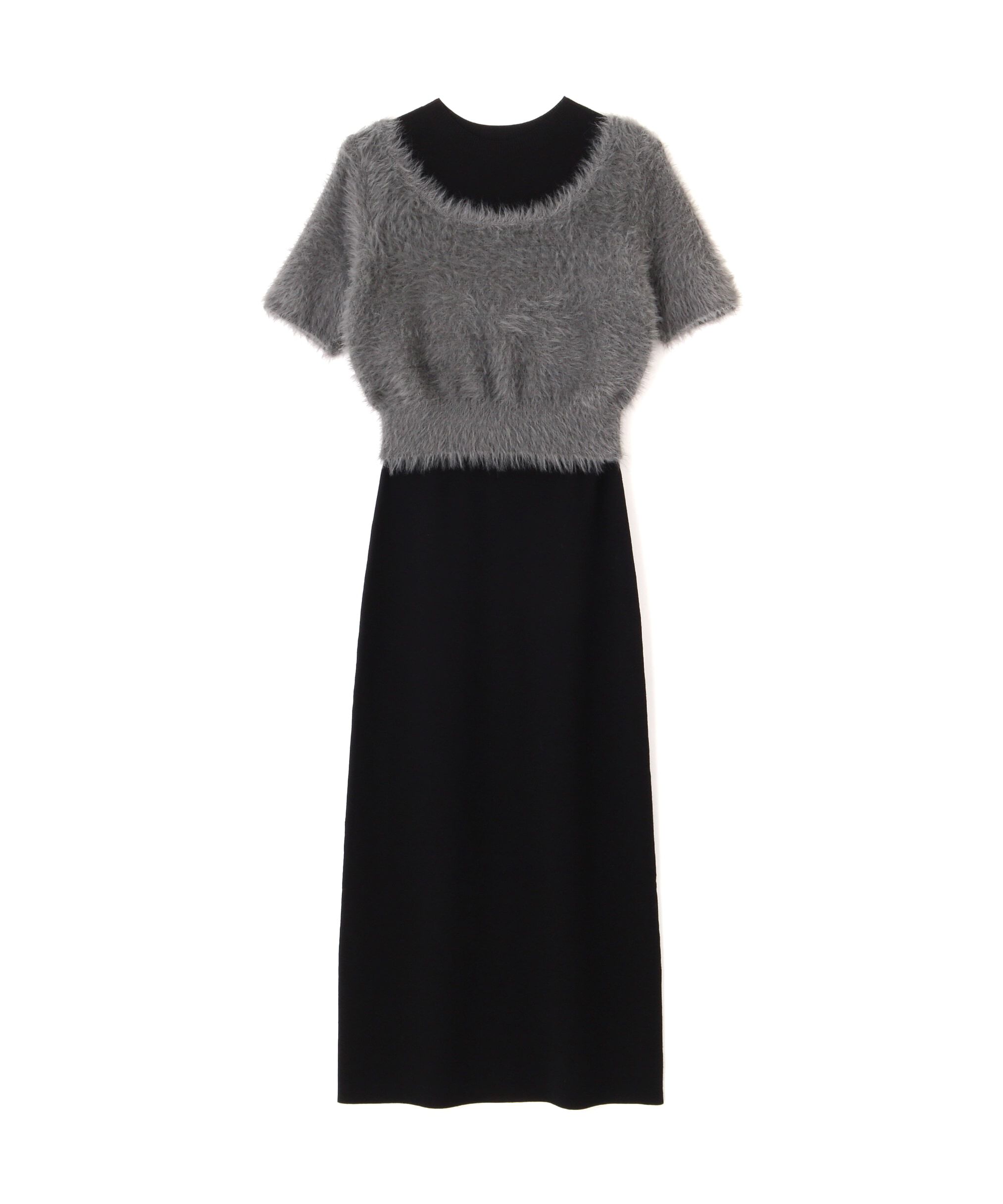  「Uネックフェザーニット＆アメスリニットワンピース」|ワンピース|