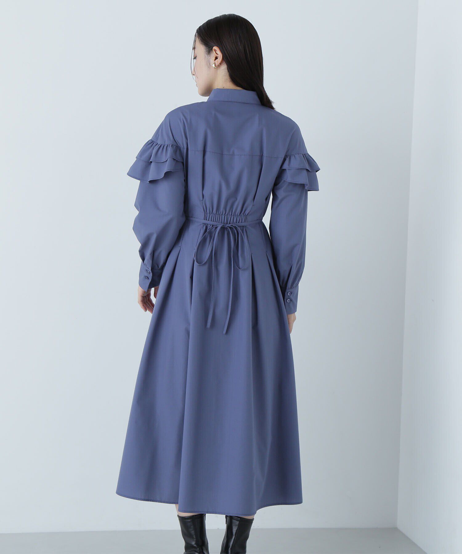  「ヨークフリルシャツワンピース　24AW」|ワンピース|