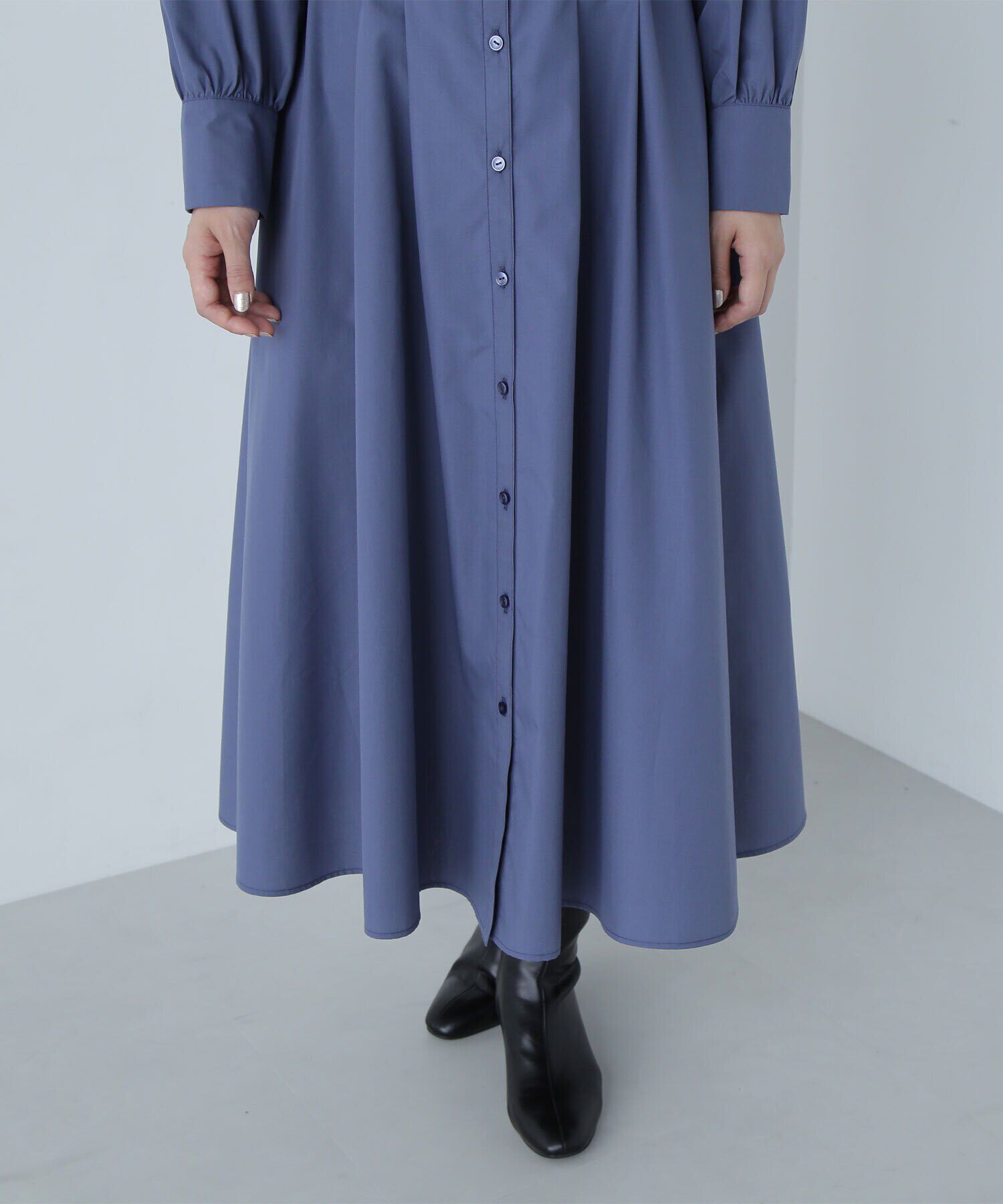  「ヨークフリルシャツワンピース　24AW」|ワンピース|