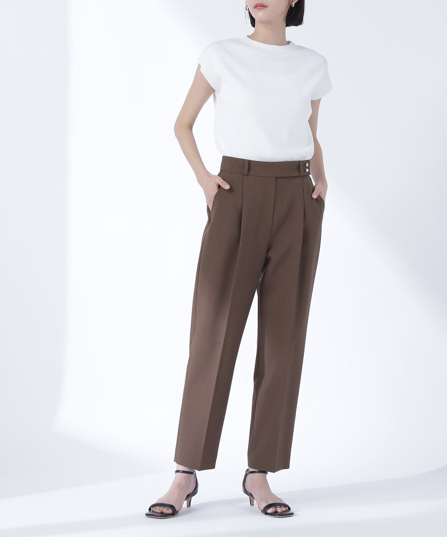  「メタルポイントテーパードパンツ」|その他|