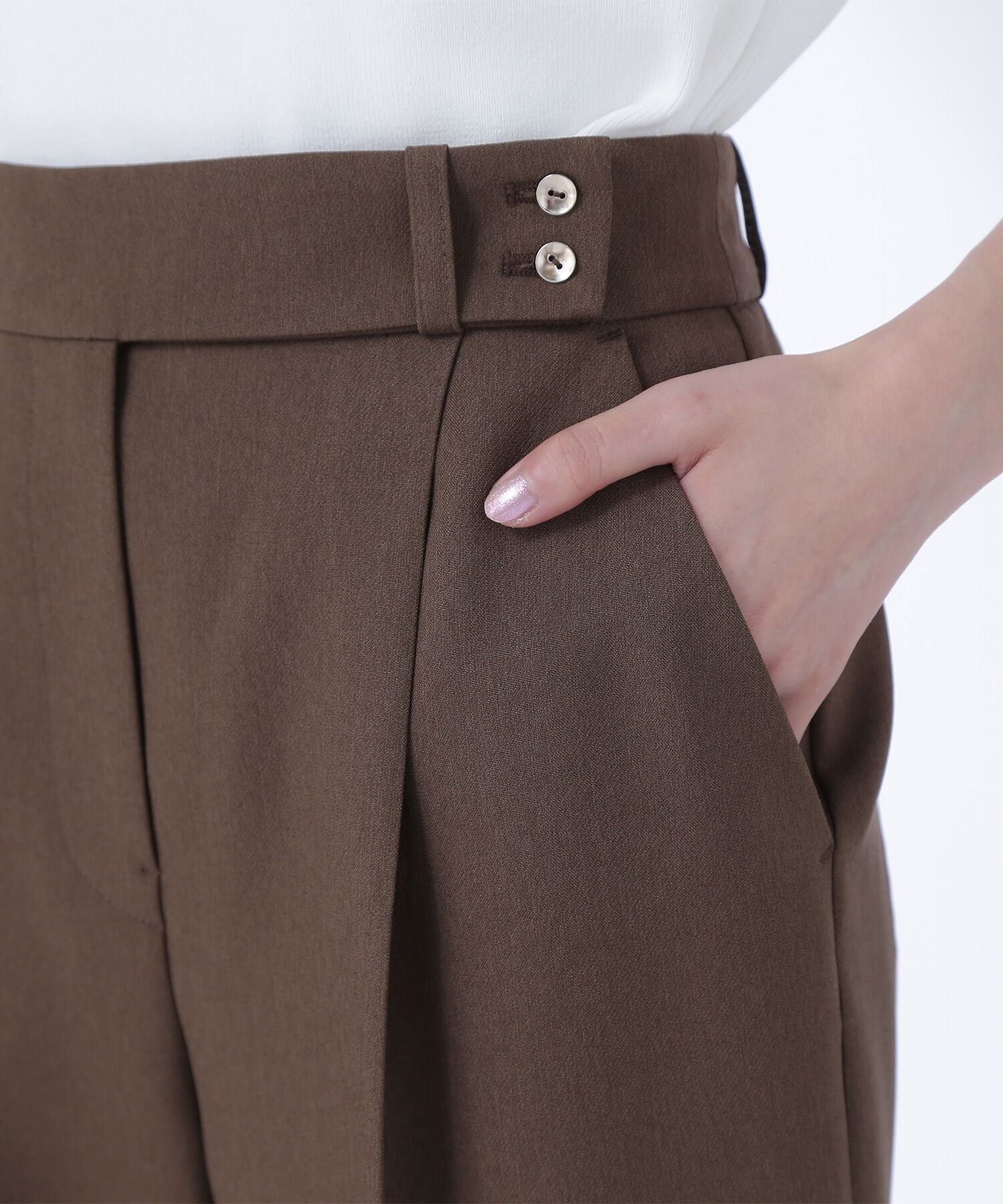  「メタルポイントテーパードパンツ」|その他|