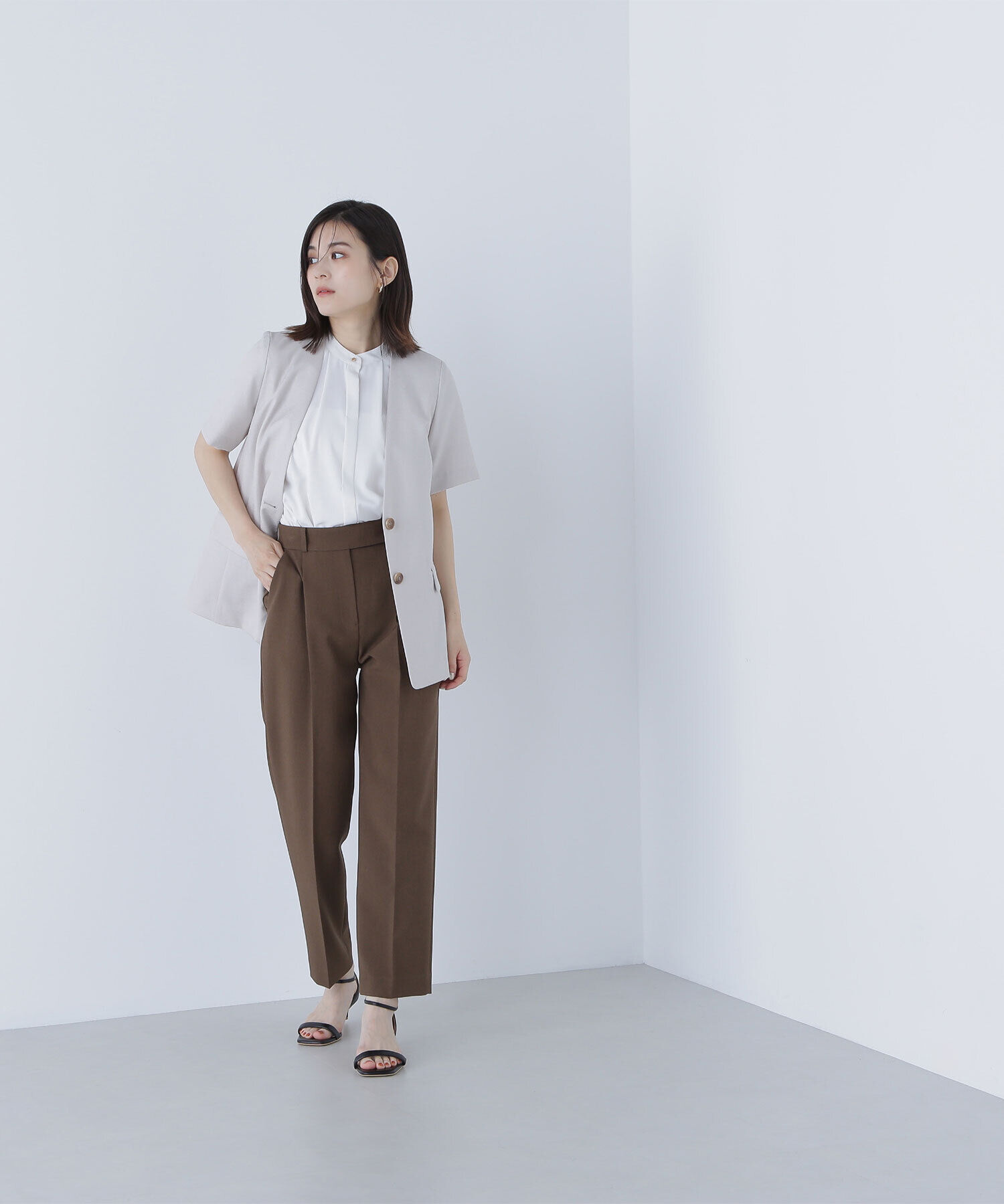  「メタルポイントテーパードパンツ」|その他|