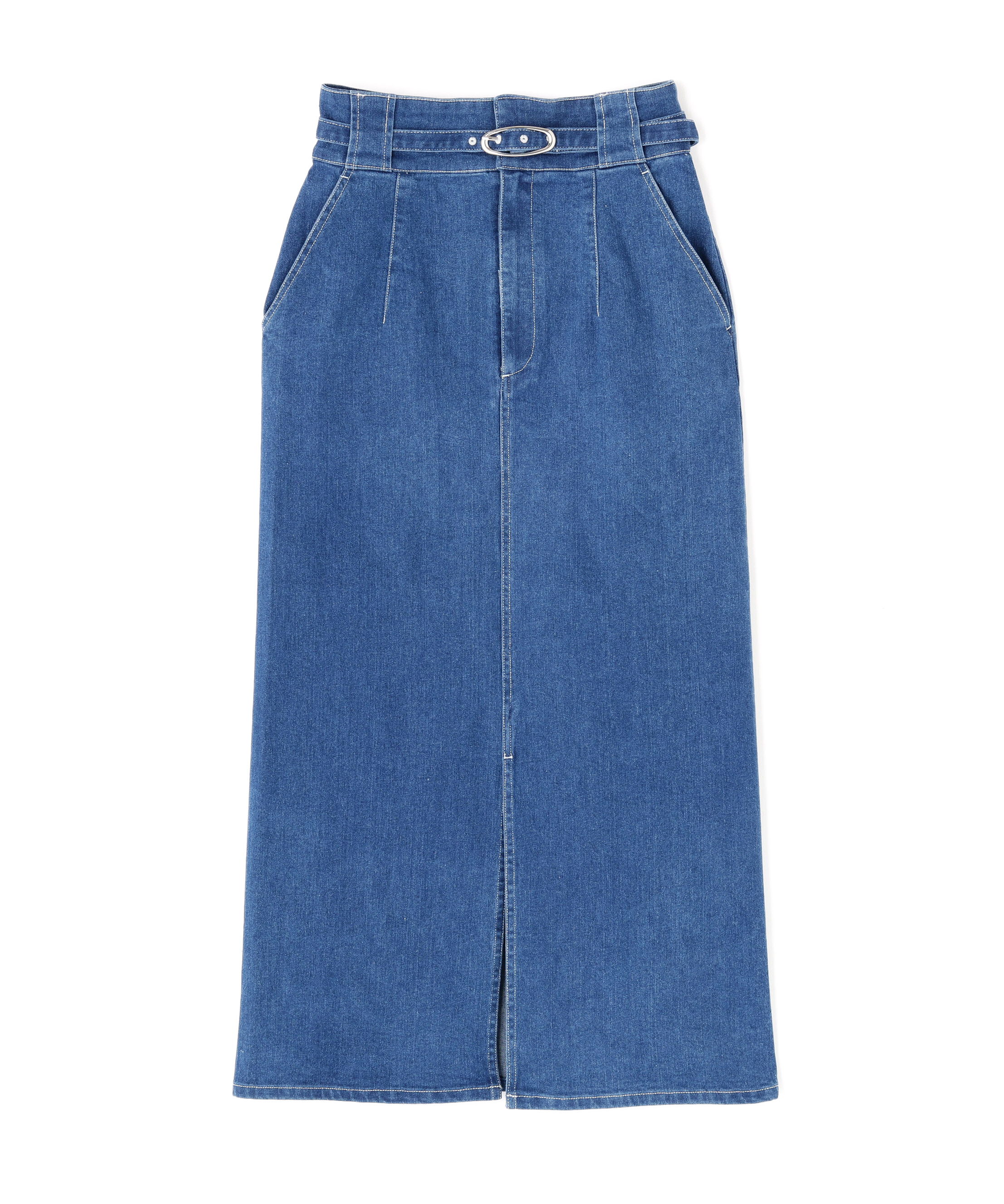  「ベルテッドデニムスカート」|スカート|