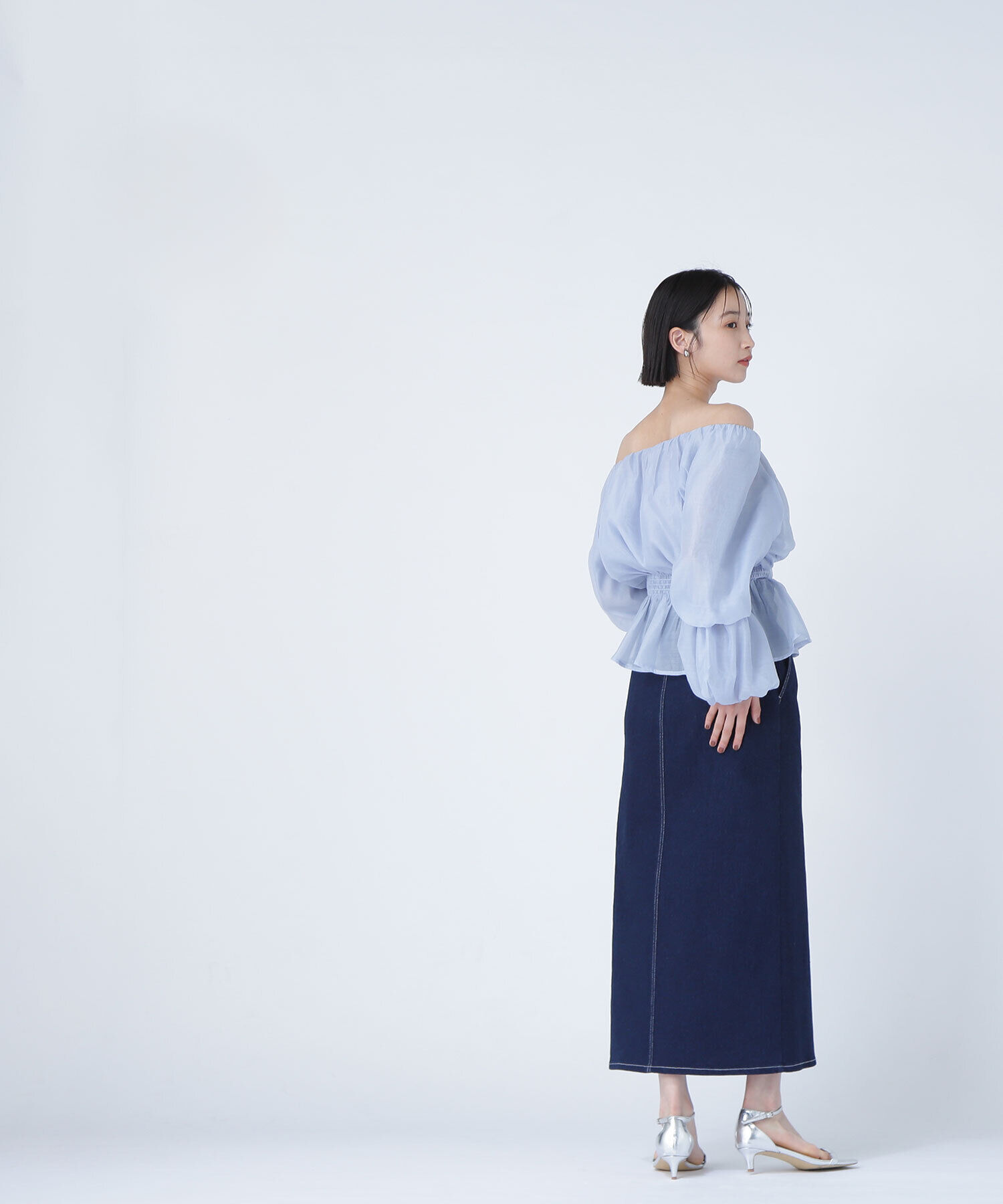  「ベルテッドデニムスカート」|スカート|