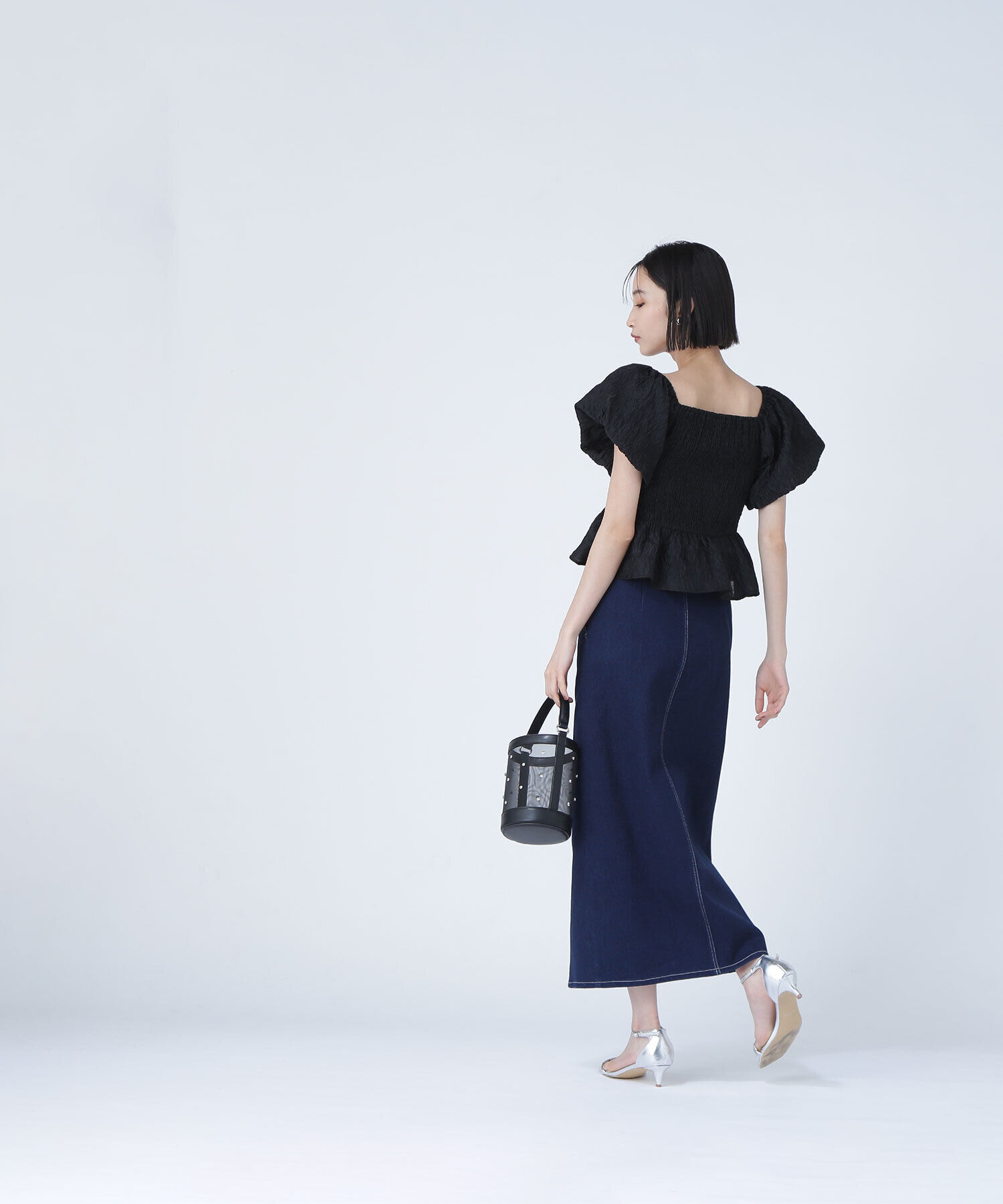  「ベルテッドデニムスカート」|スカート|