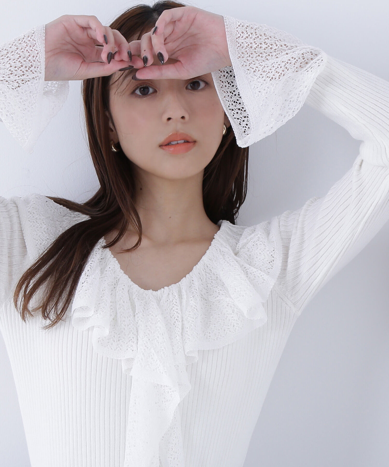  「レーストリムリブニット」|ニット・セーター|