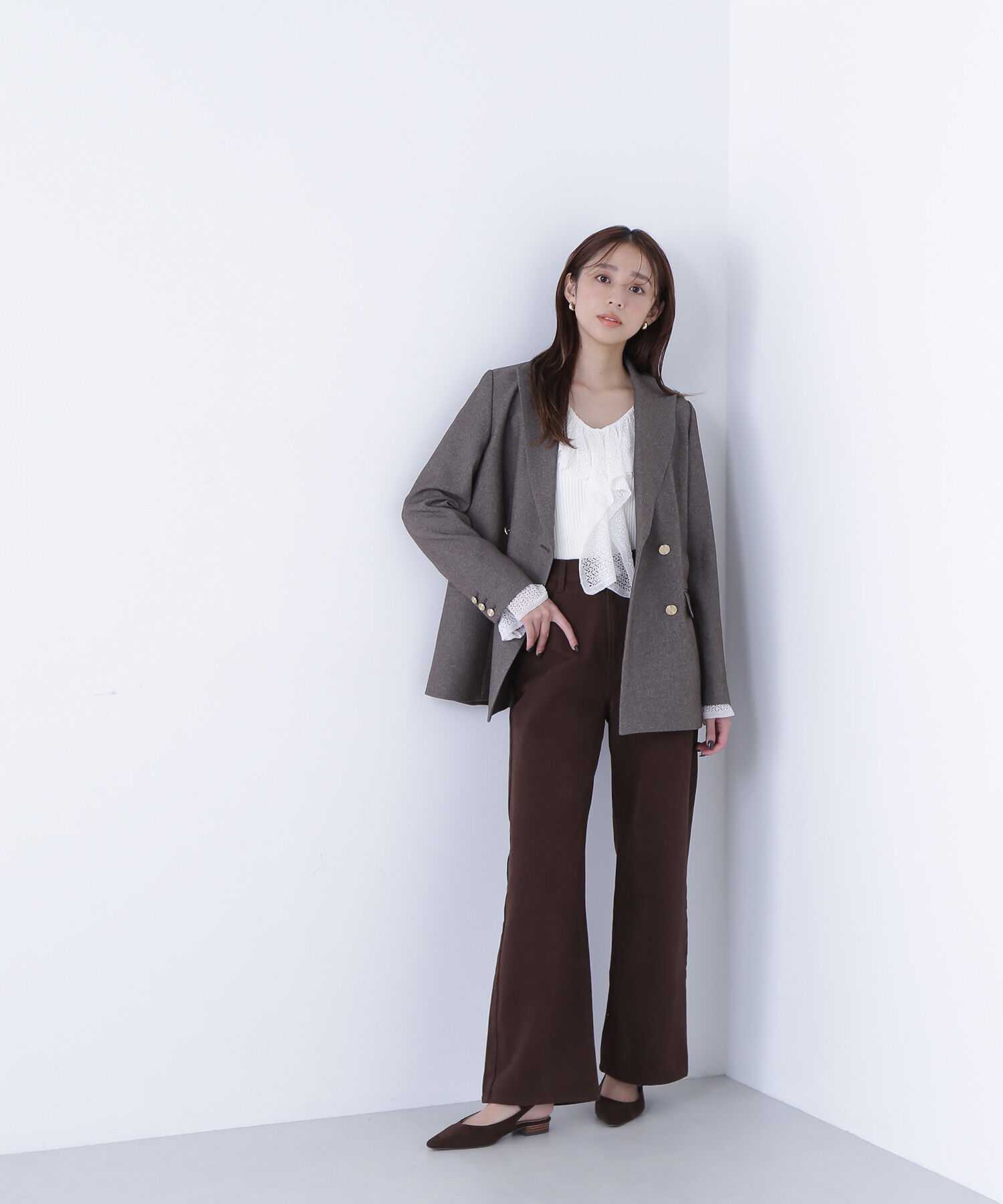  「レーストリムリブニット」|ニット・セーター|