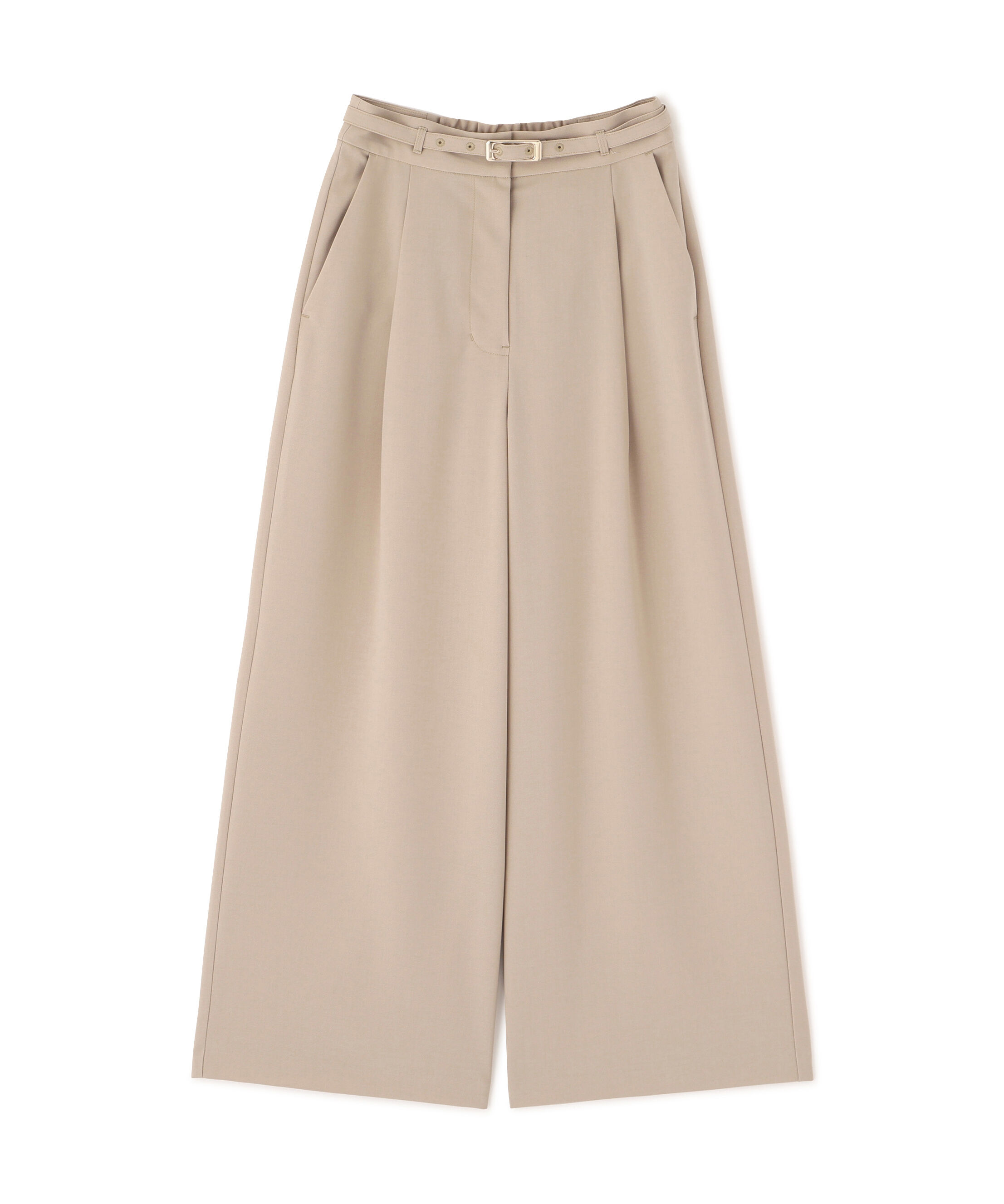  「ベルテッドタックワイドパンツ」|その他|