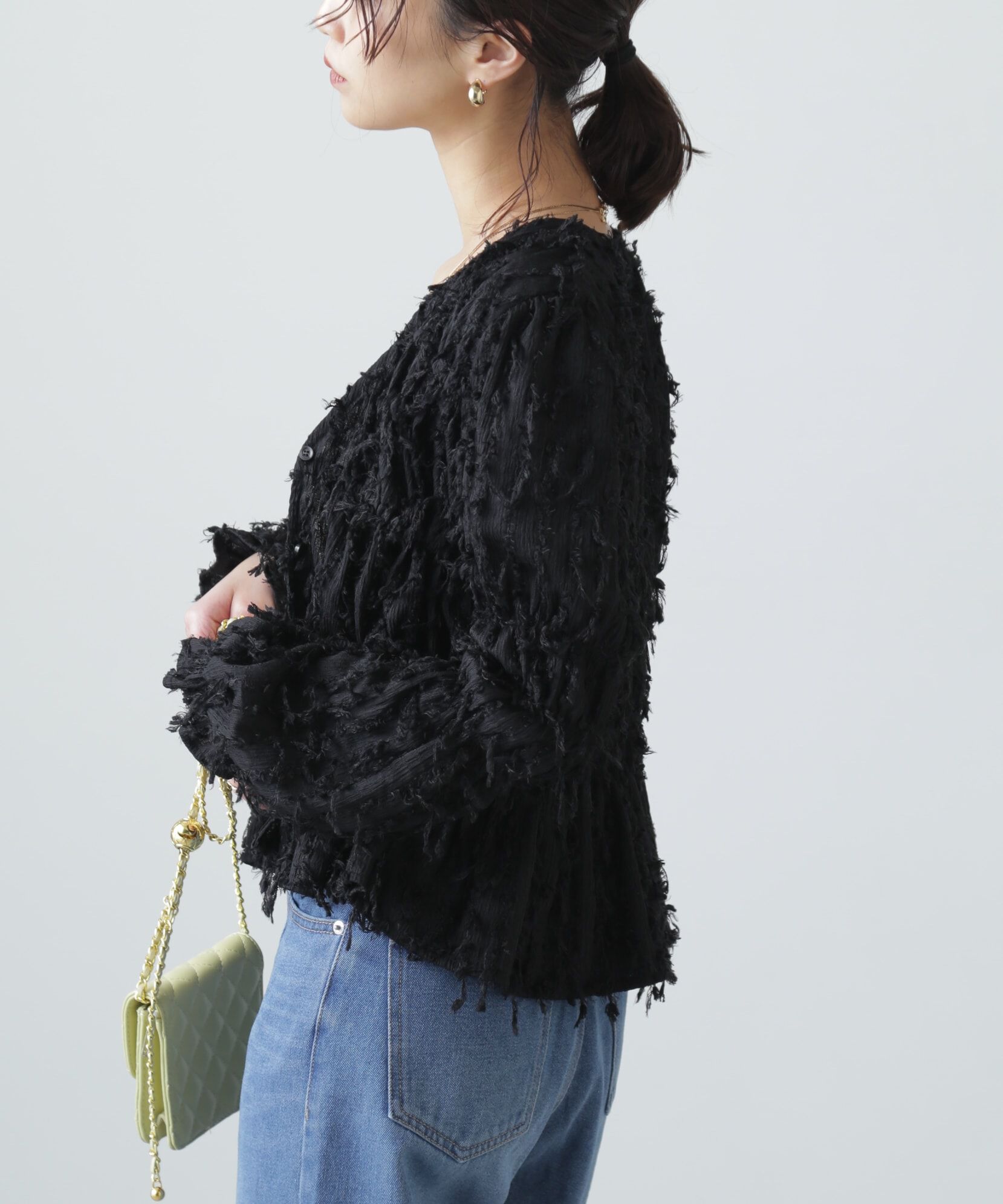  「フリンジジャガードブラウス」|シャツ・ブラウス|