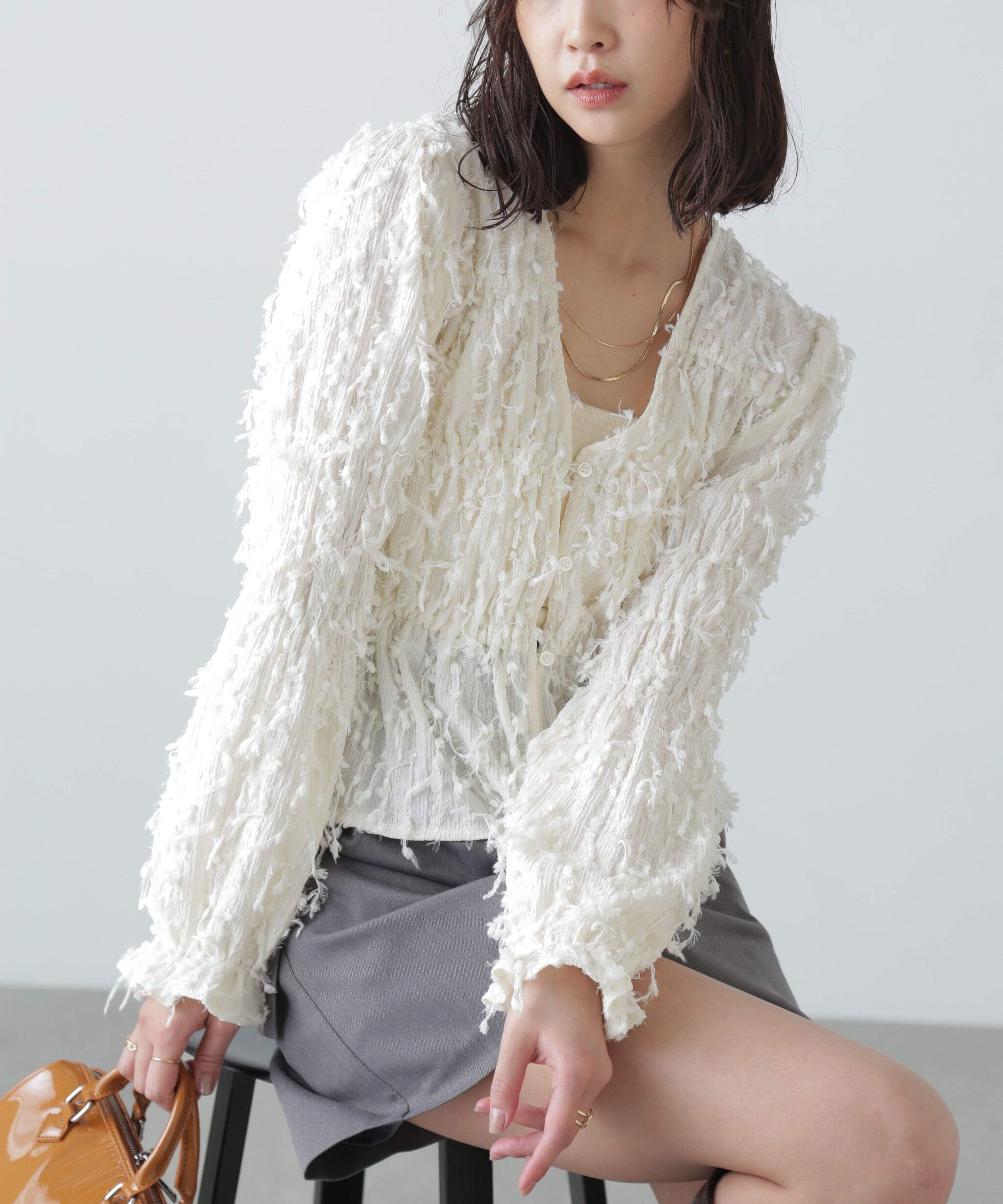  「フリンジジャガードブラウス」|シャツ・ブラウス|