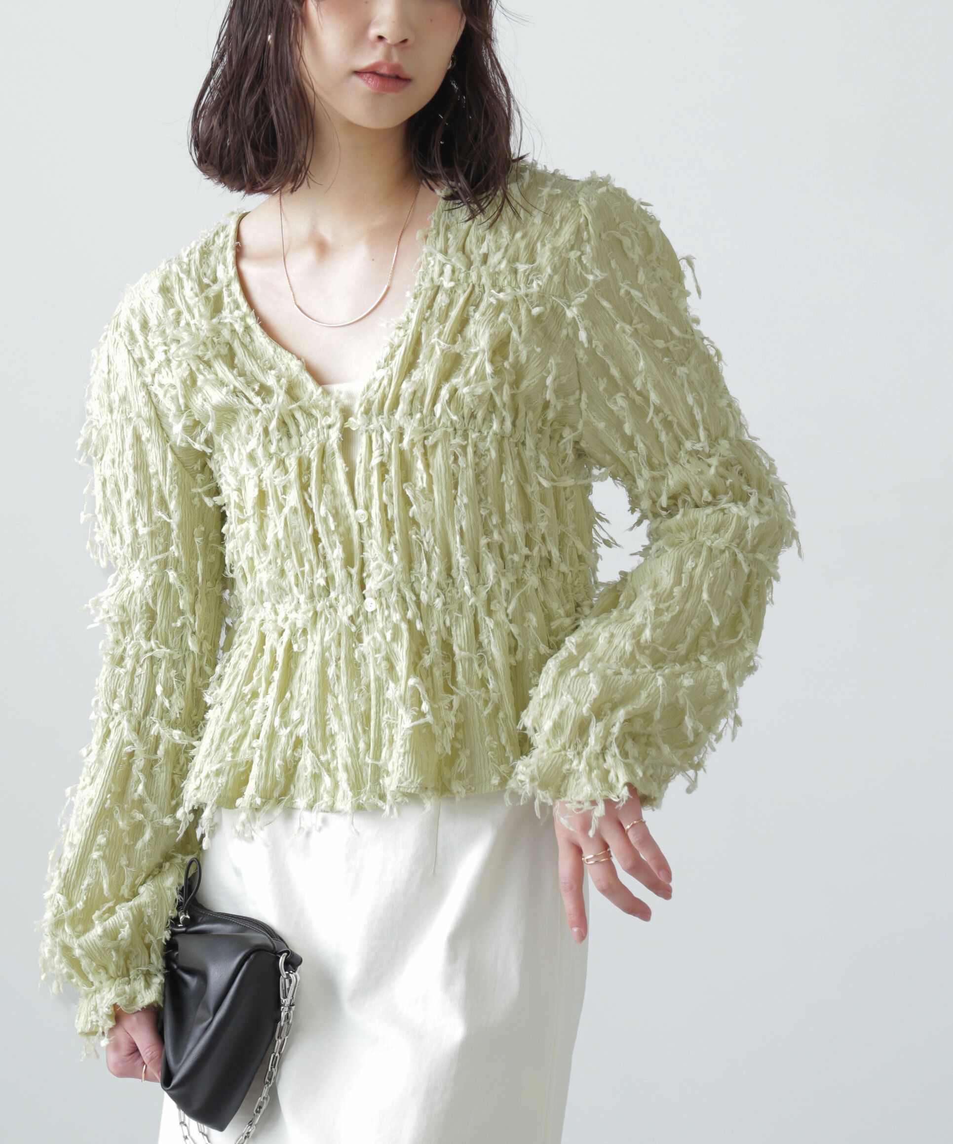  「フリンジジャガードブラウス」|シャツ・ブラウス|