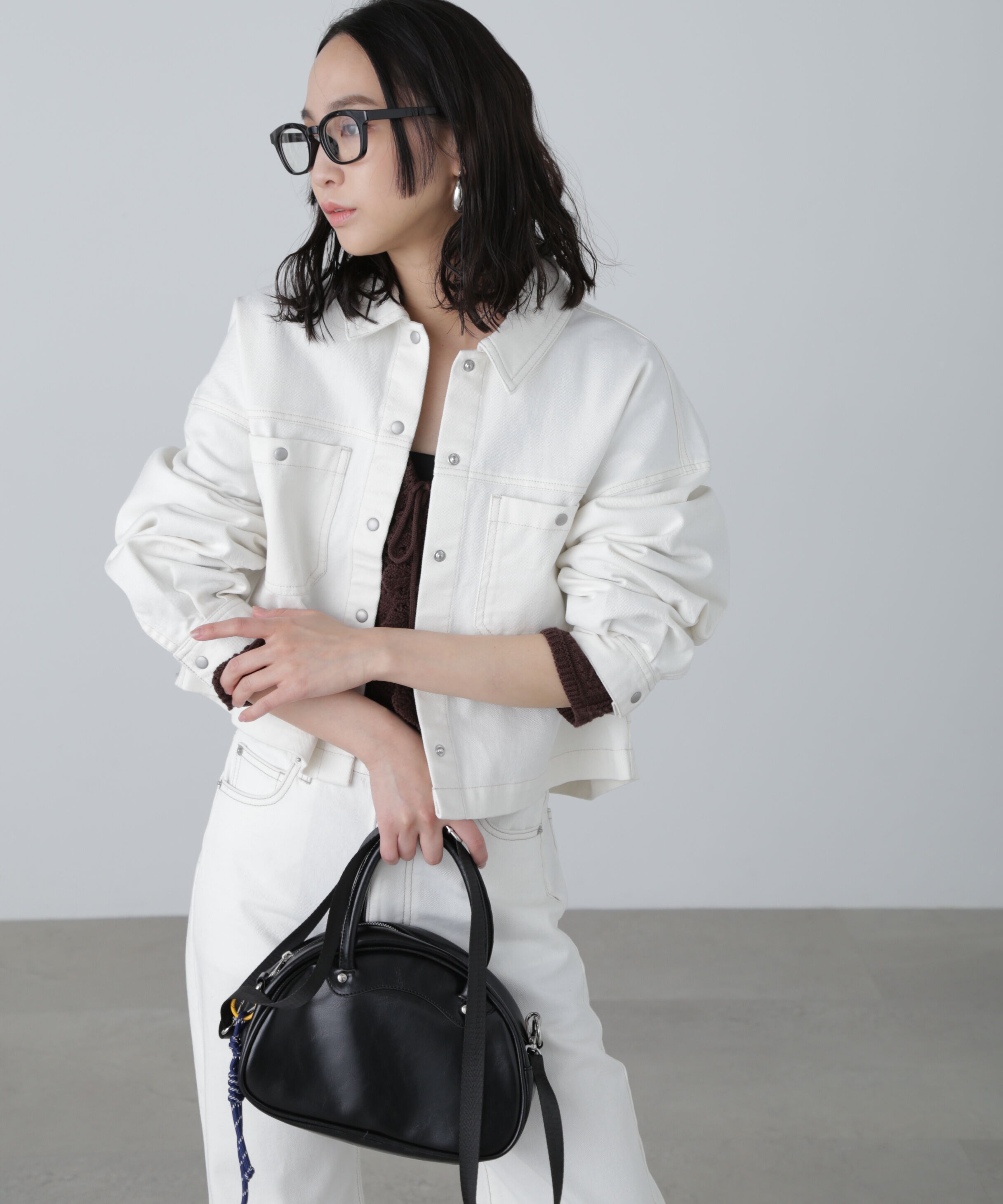  「フロントポケットショートシャツブルゾン」|ブルゾン・スタジャン|