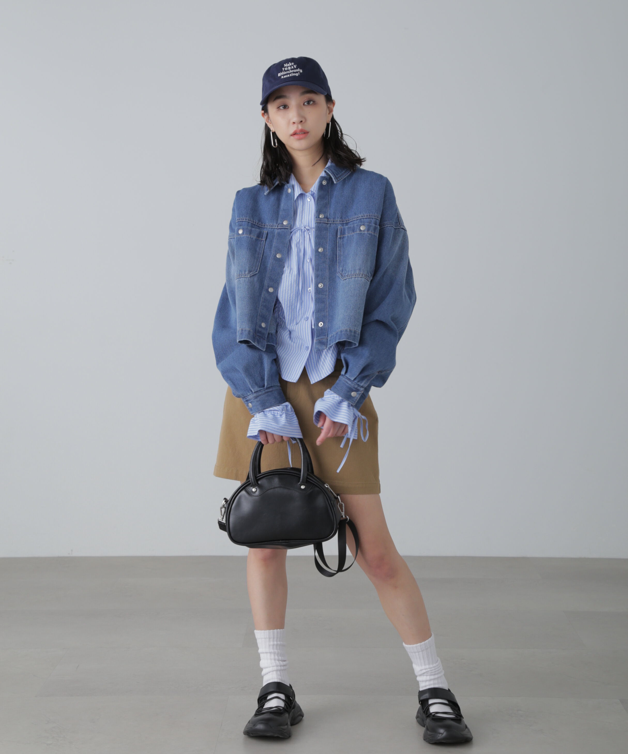  「フロントポケットショートシャツブルゾン」|ブルゾン・スタジャン|