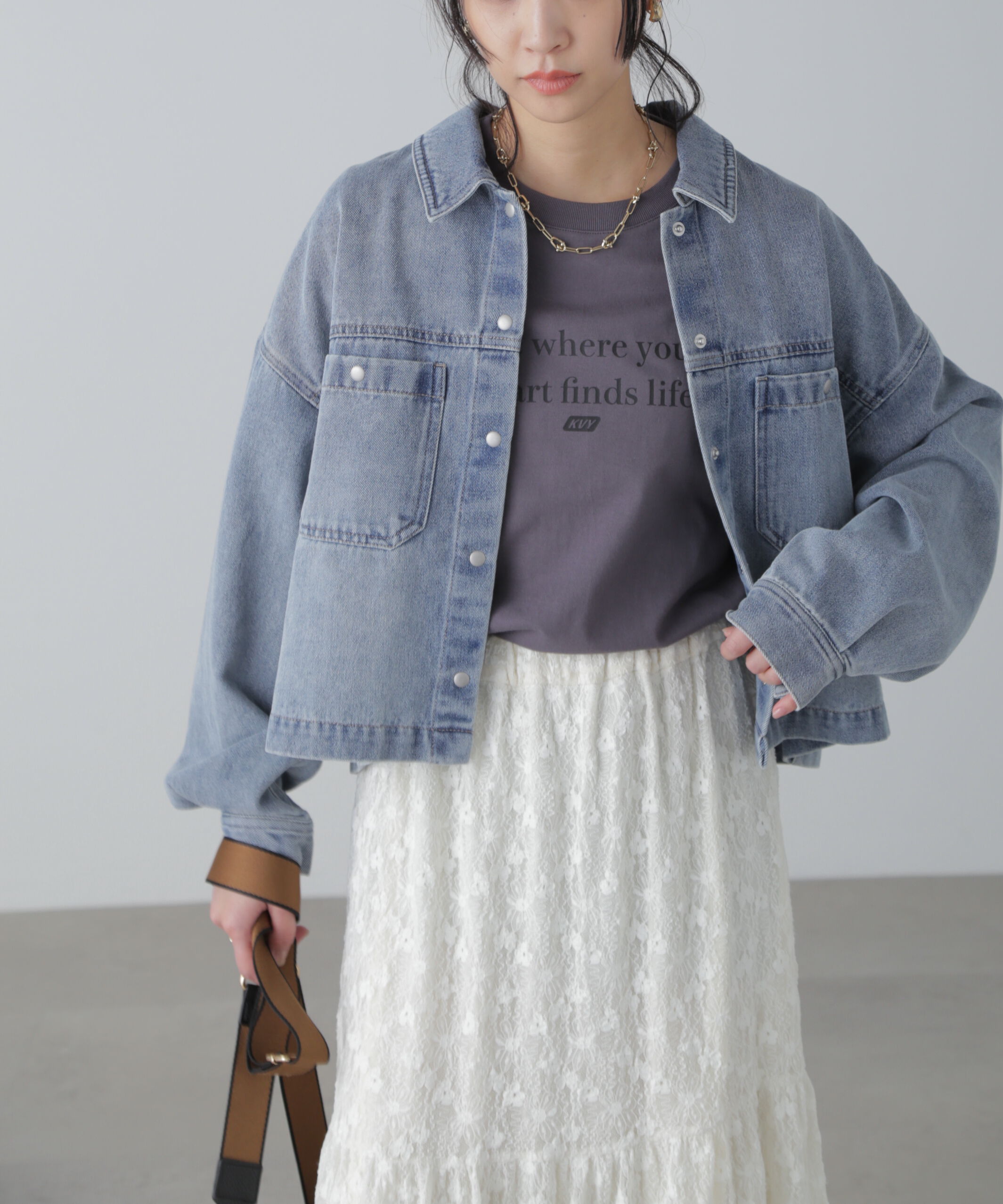  「フロントポケットショートシャツブルゾン」|ブルゾン・スタジャン|