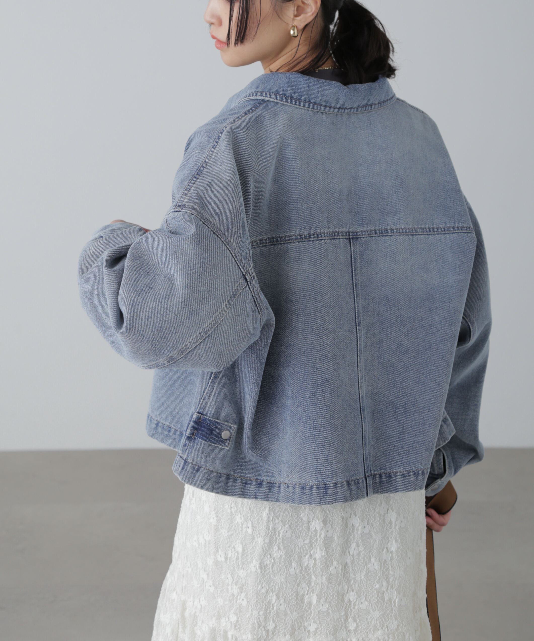  「フロントポケットショートシャツブルゾン」|ブルゾン・スタジャン|