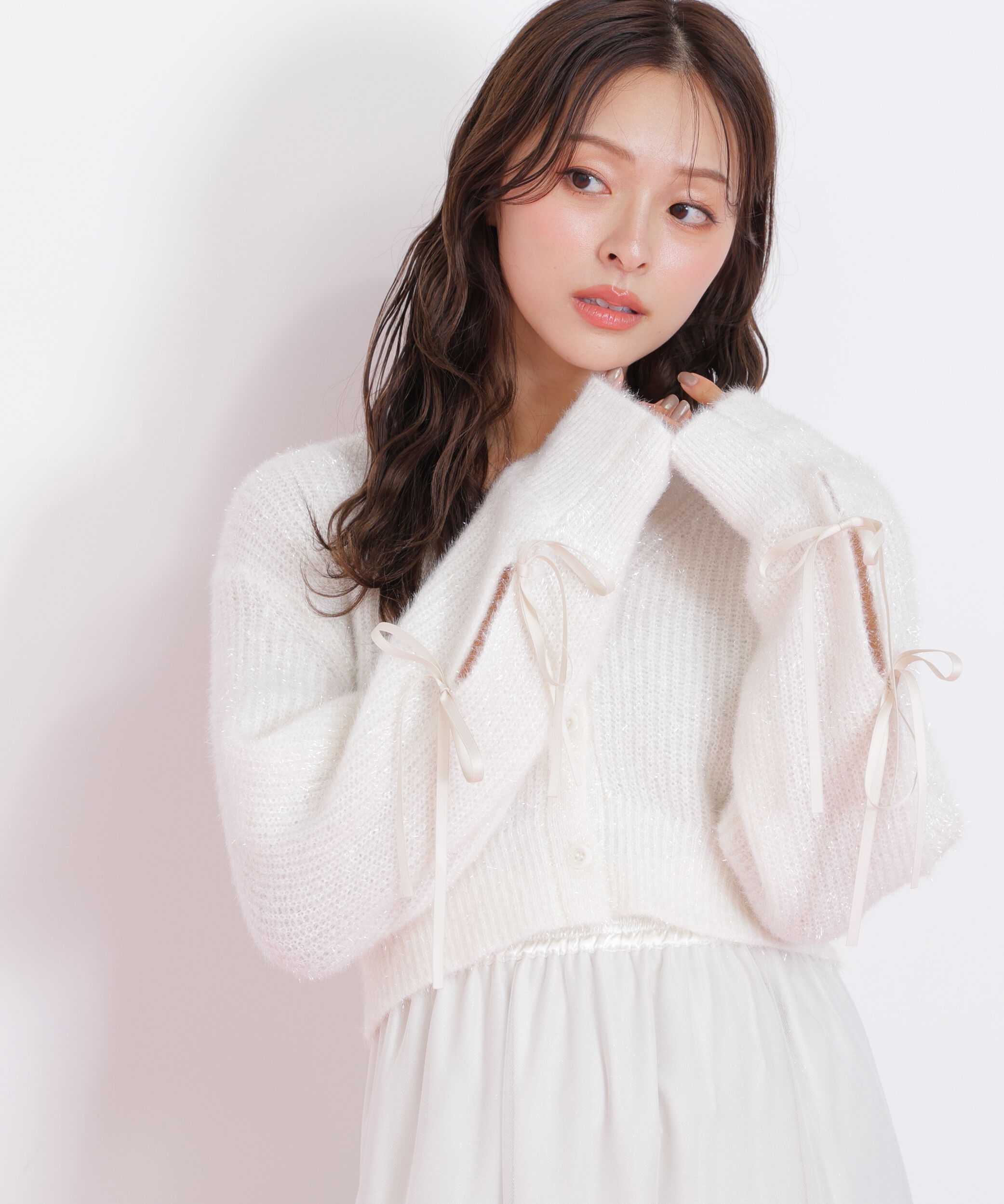  「フィルムフェザーヤーンカーディガン」|ニット・セーター|