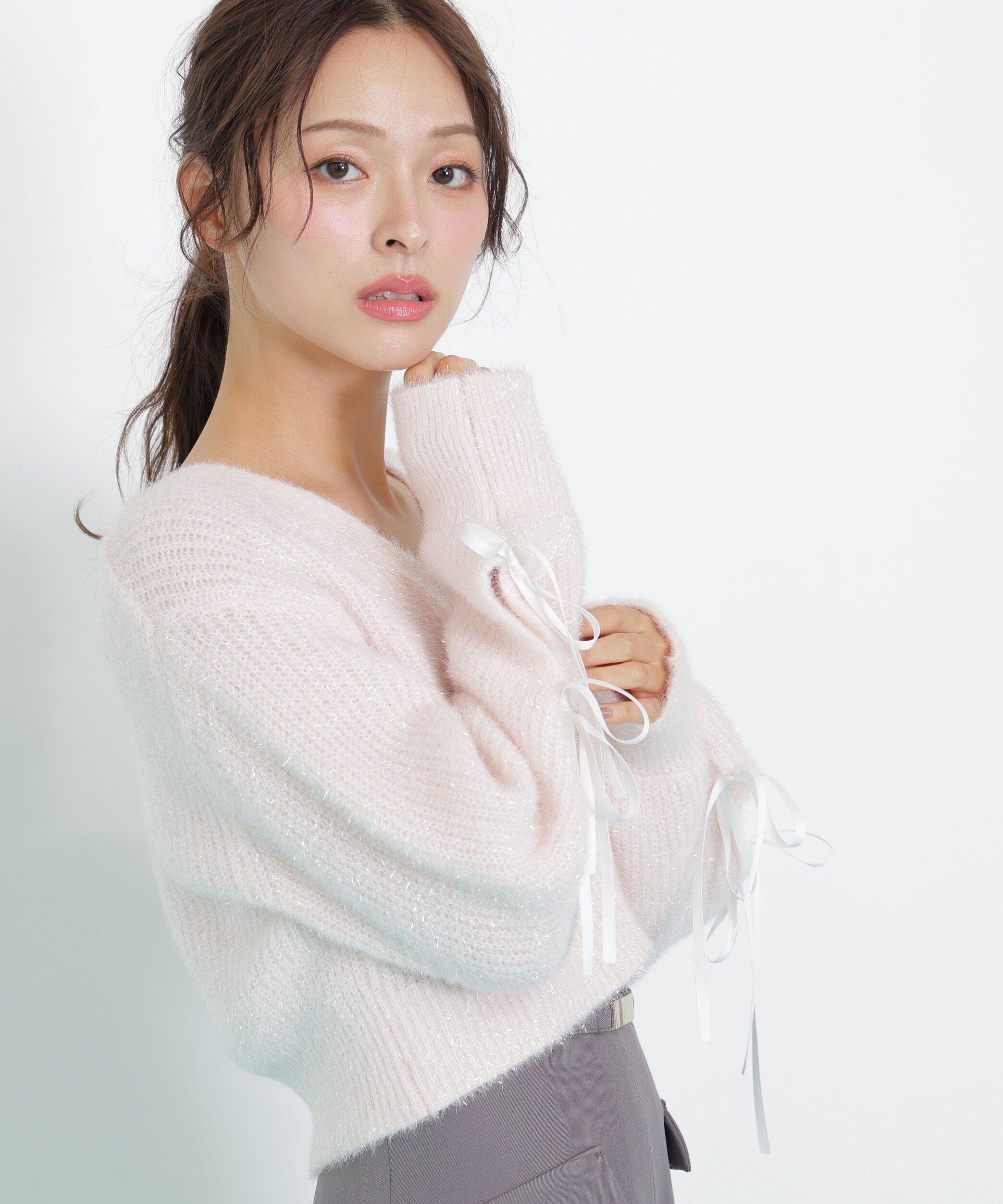  「フィルムフェザーヤーンカーディガン」|ニット・セーター|