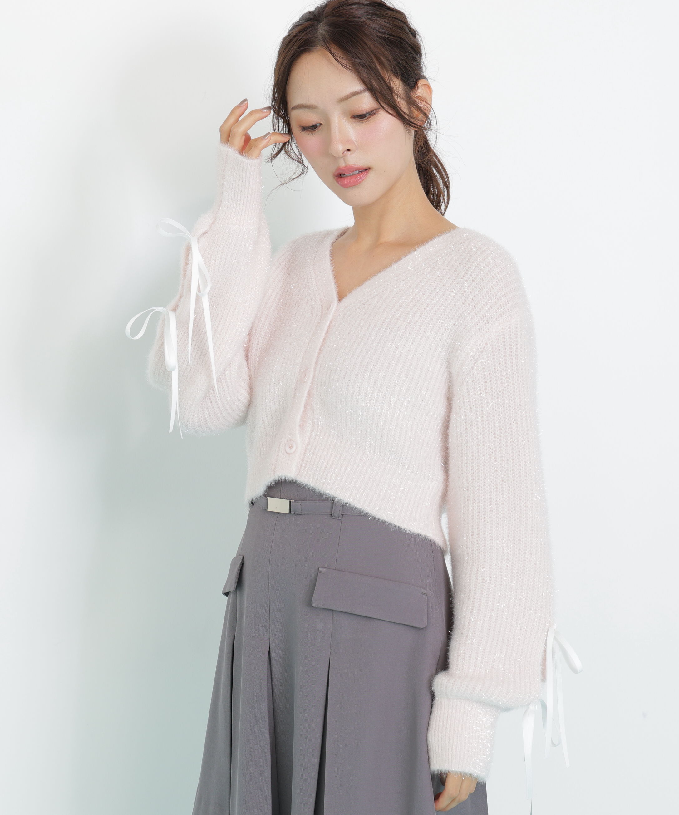  「フィルムフェザーヤーンカーディガン」|ニット・セーター|