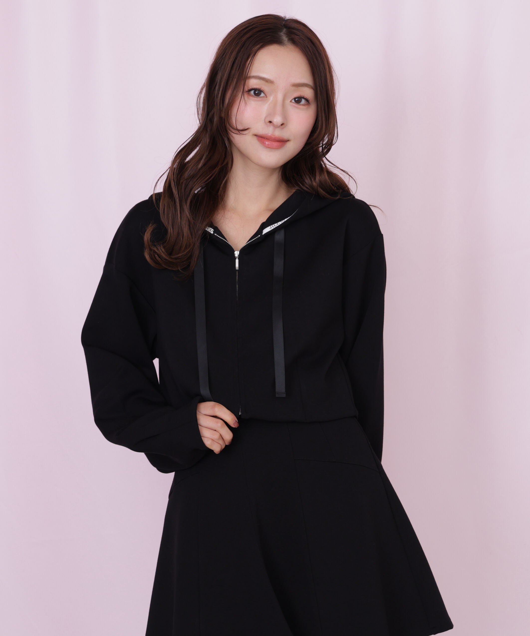  「ダイバー素材ショート丈フーディ」|Tシャツ・カットソー|