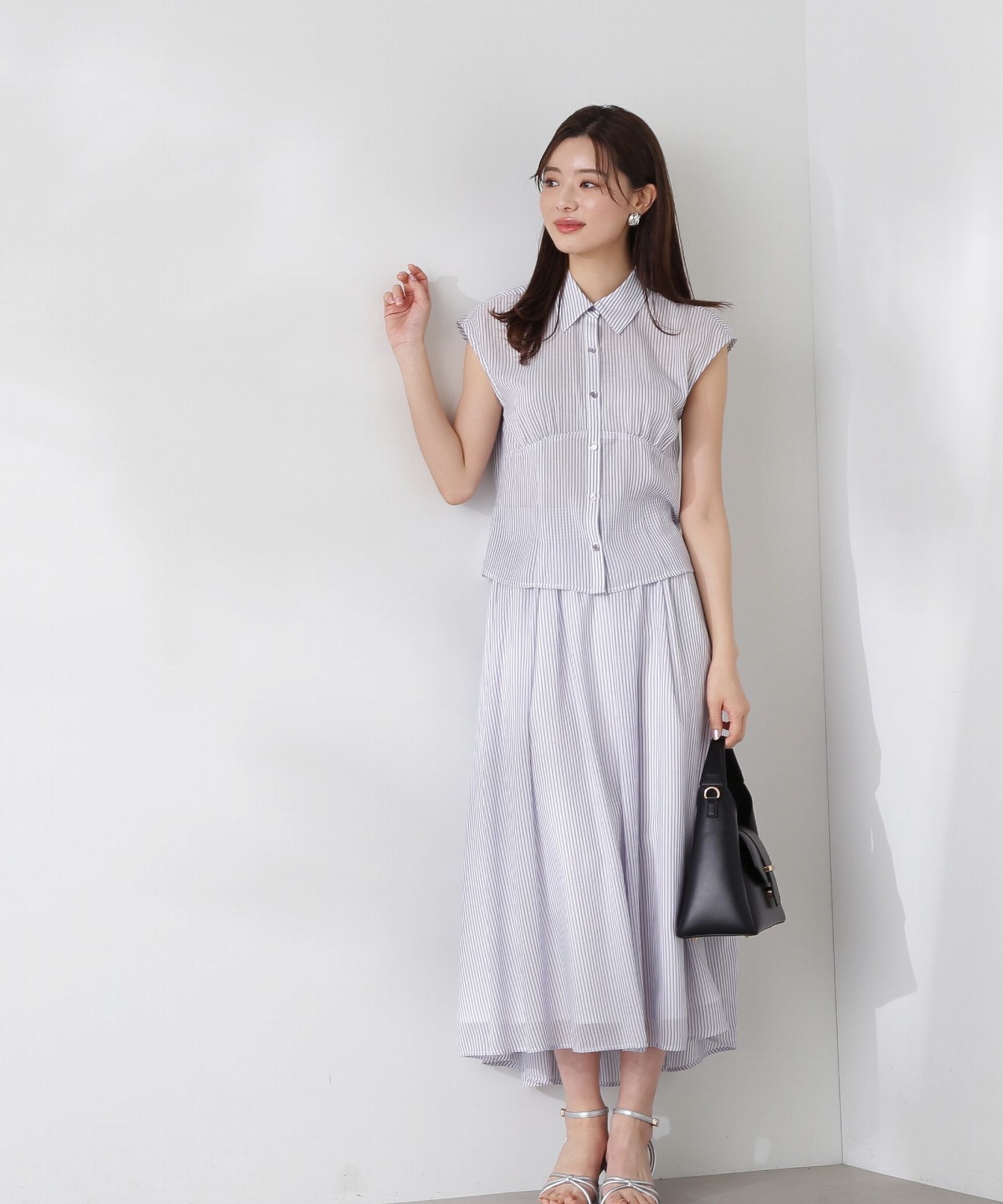 PROPORTION BODY DRESSING「シアーストライプスカート」|スカート|