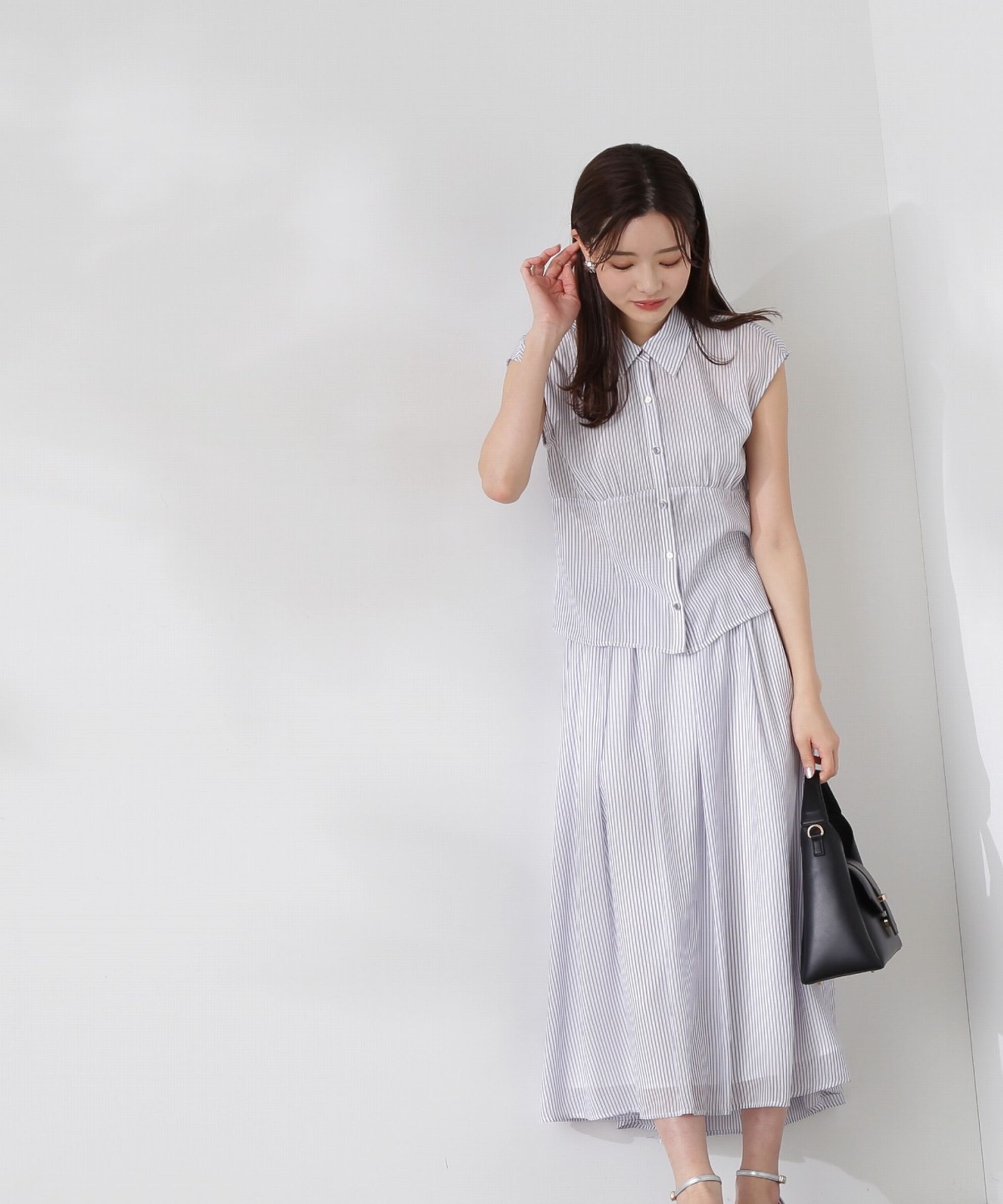 PROPORTION BODY DRESSING「シアーストライプスカート」|スカート|
